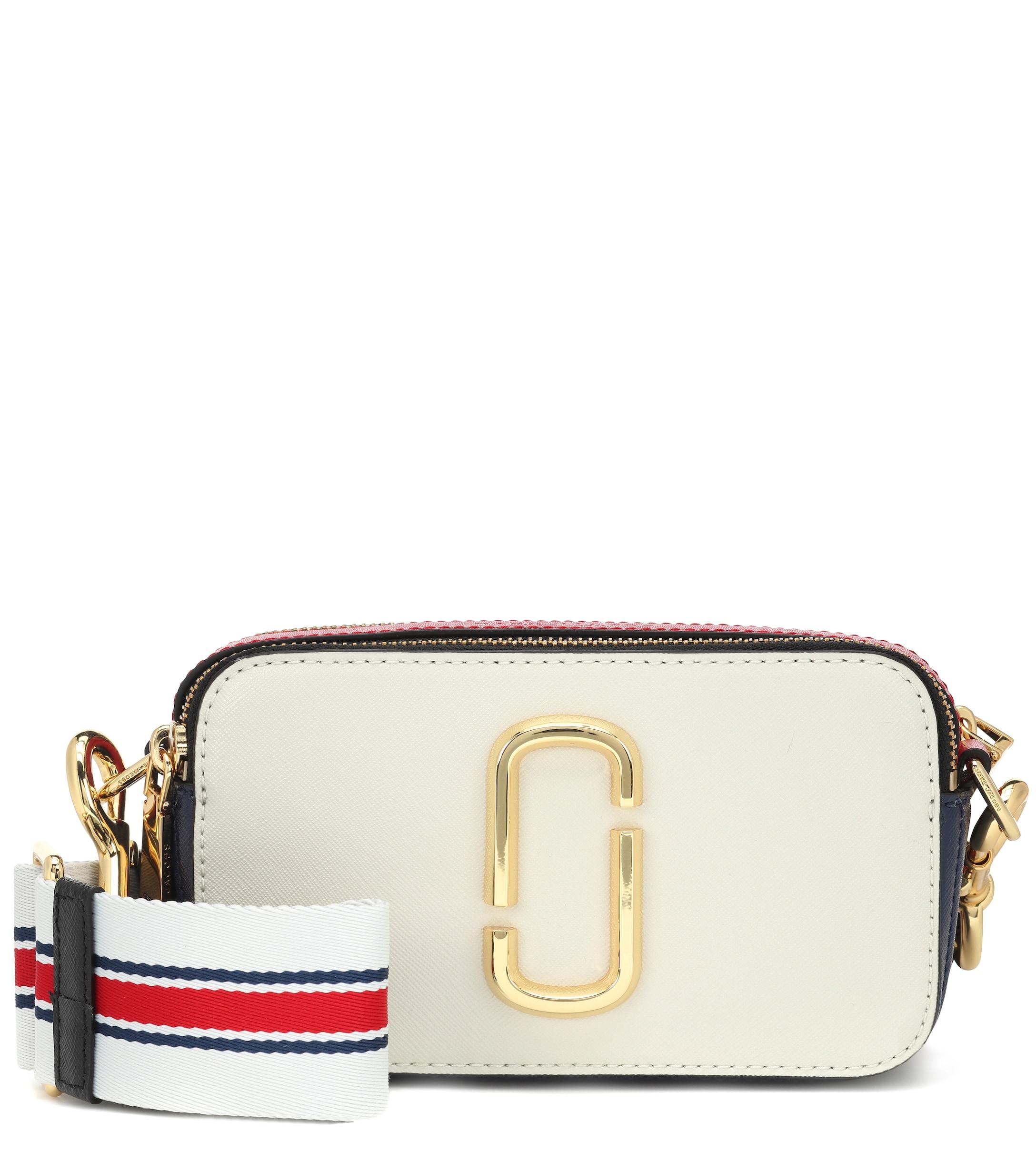 Marc Jacobs Snapshot Small Leather Crossbody Bag in Beige (Natural) - Lyst