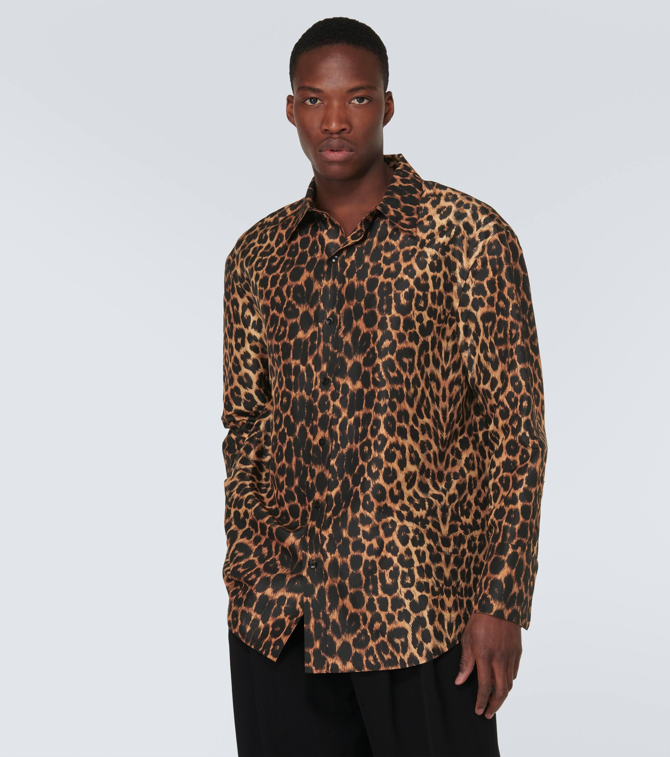 Animal print cheap dress shirt mens