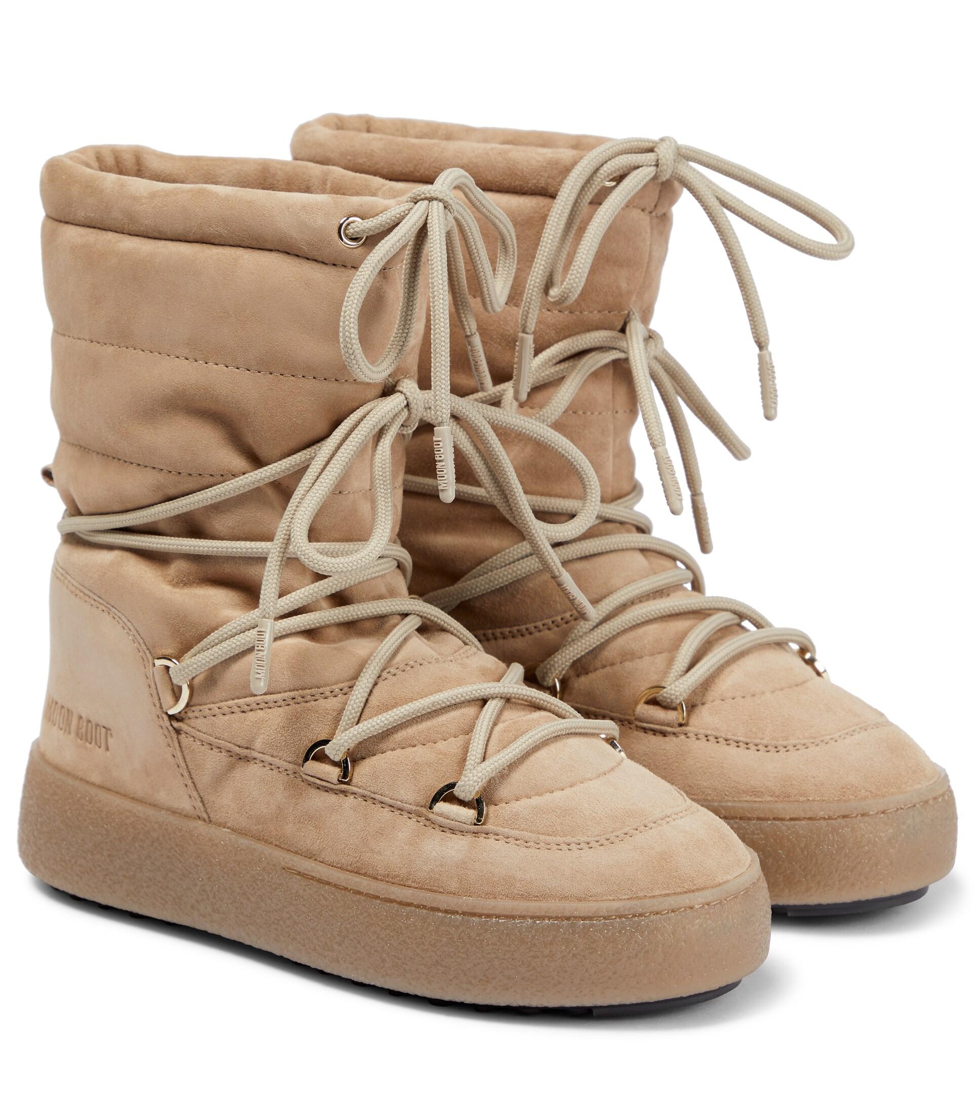 Moon Boot Light Low Icon Evolution Suede Boots in Natural | Lyst