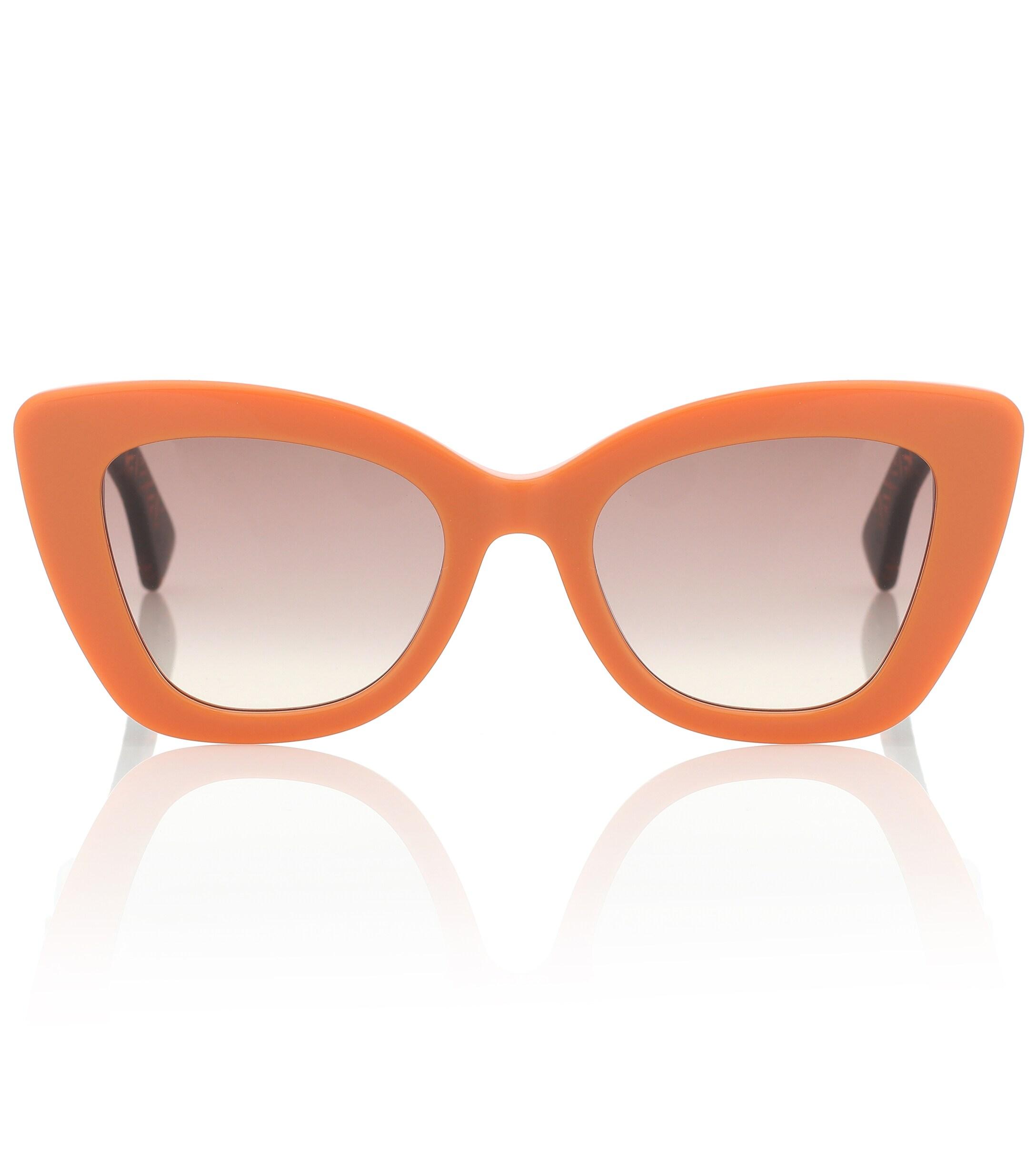 Fendi Cateye Sunglasses in Orange Lyst