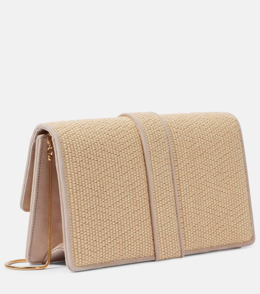 Manolo Blahnik Maycap Raffia Clutch in Natural | Lyst UK