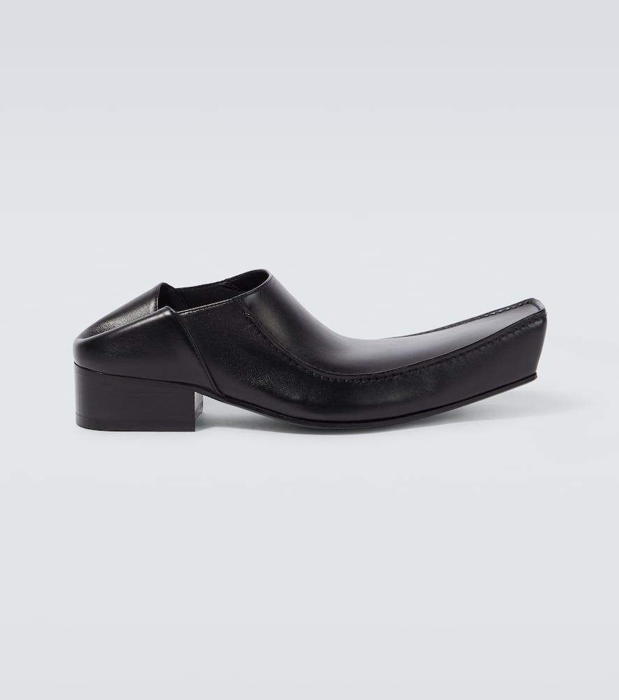Balenciaga Romeo Leather Slippers in Black for Men | Lyst