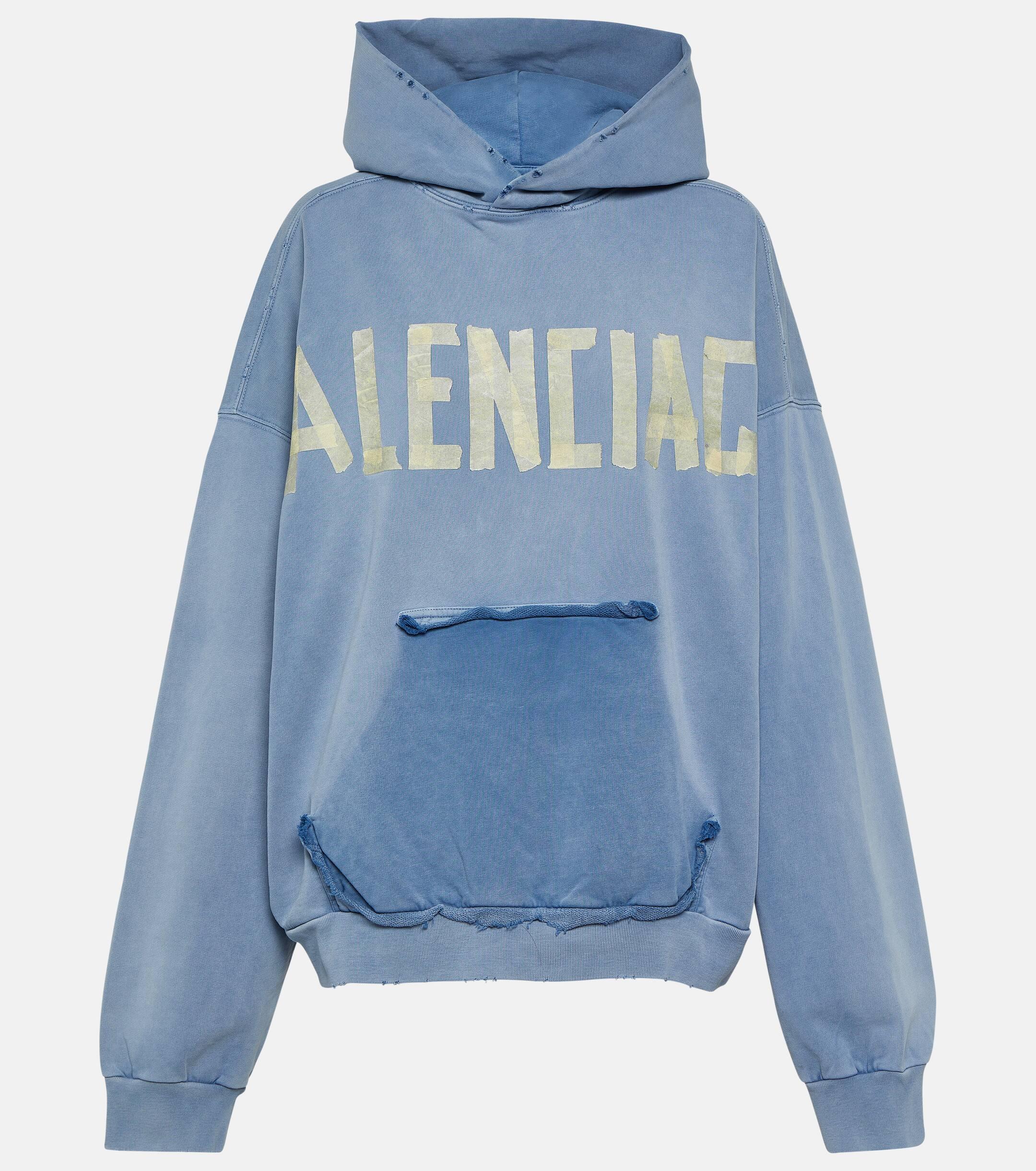 Baby blue top balenciaga hoodie