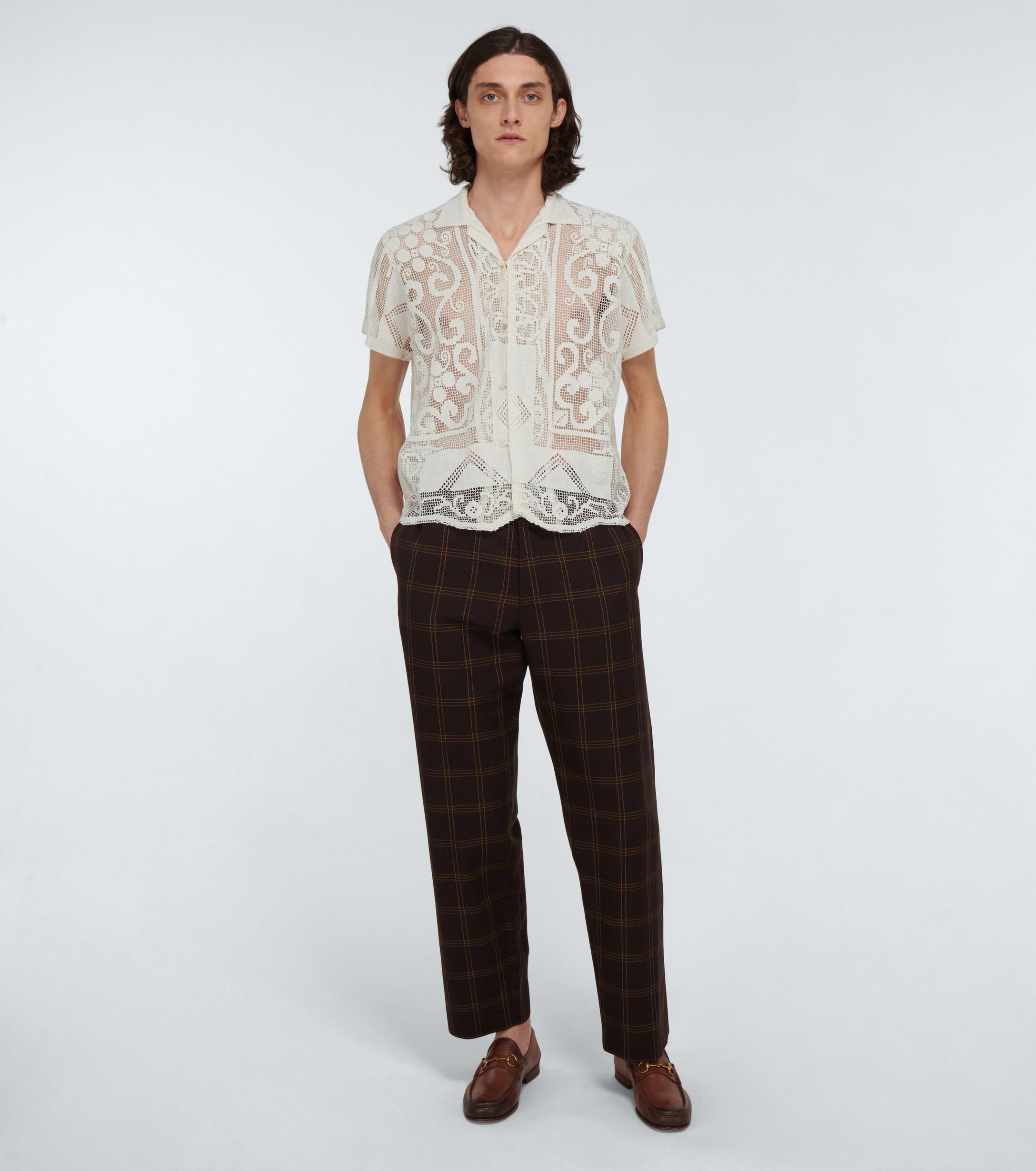 Bode One Of A Kind Filet Lace Shirt for 