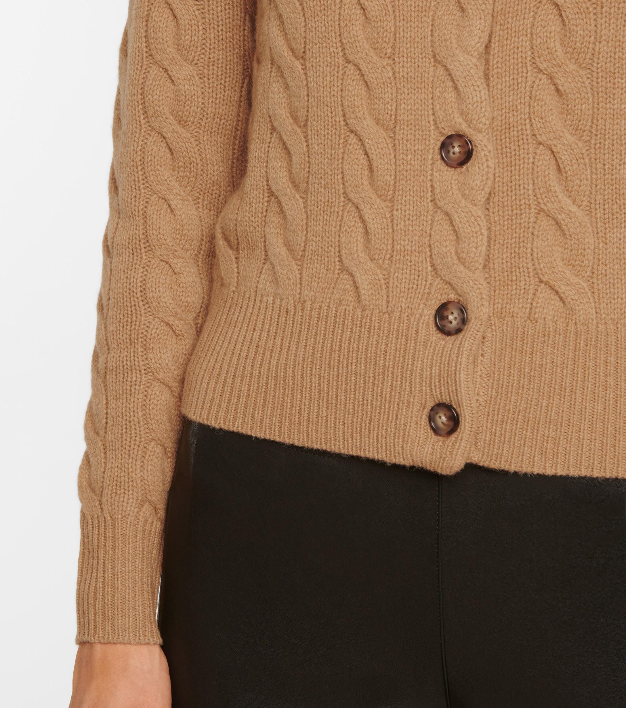 Polo Ralph Lauren Cable-knit Wool And Cashmere Cardigan in Beige 