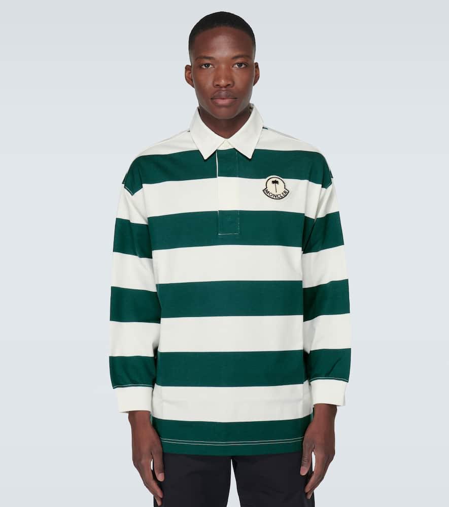 Moncler Genius X Palm Angels Cotton Polo Shirt in Green for Men | Lyst