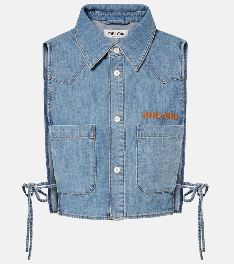 Miu Miu Sleeveless and tank tops for Women | Online Sale up to 33