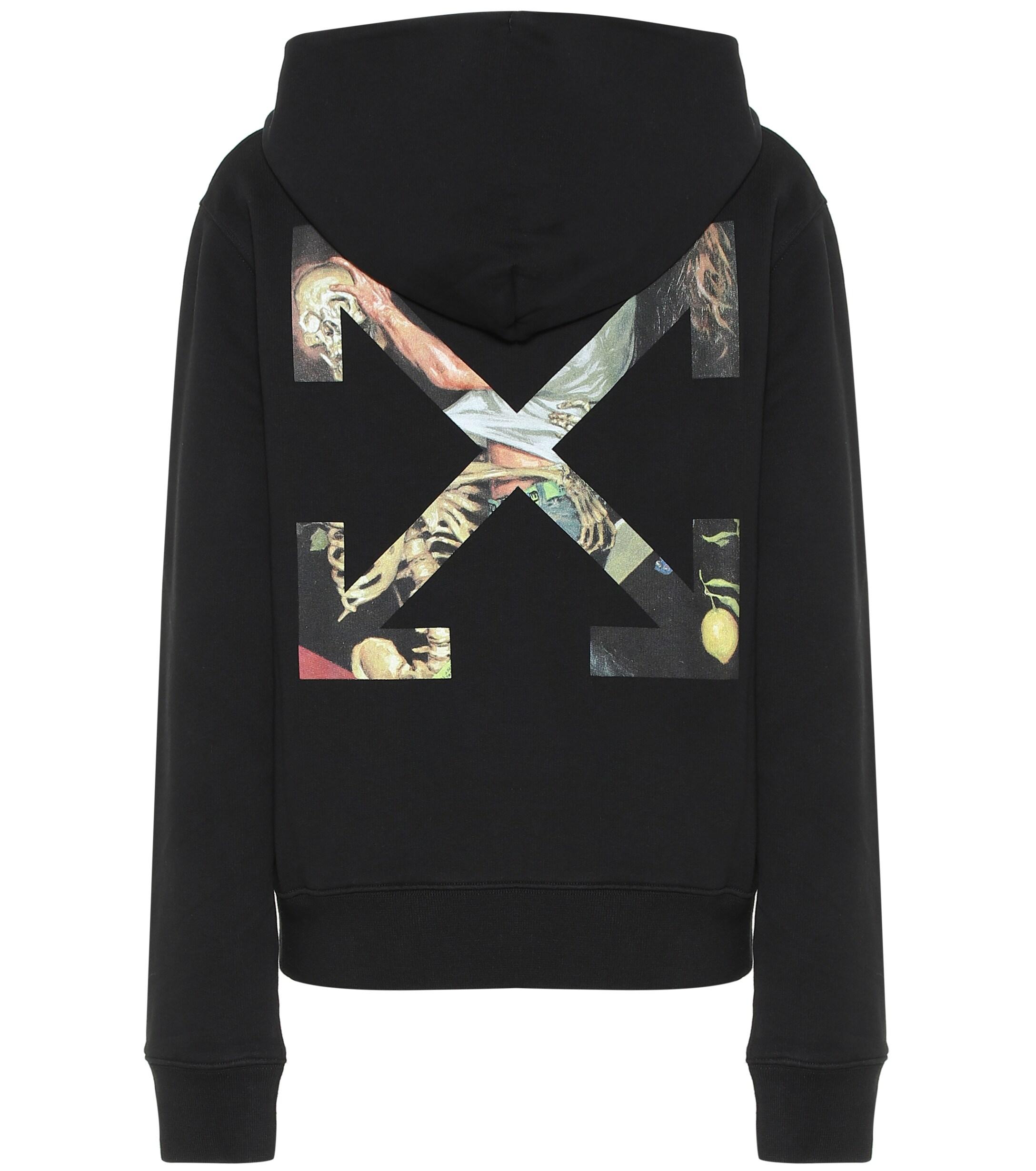 Off-White c/o Virgil Abloh Pascal Arrows Cotton-jersey Hoodie in Black ...