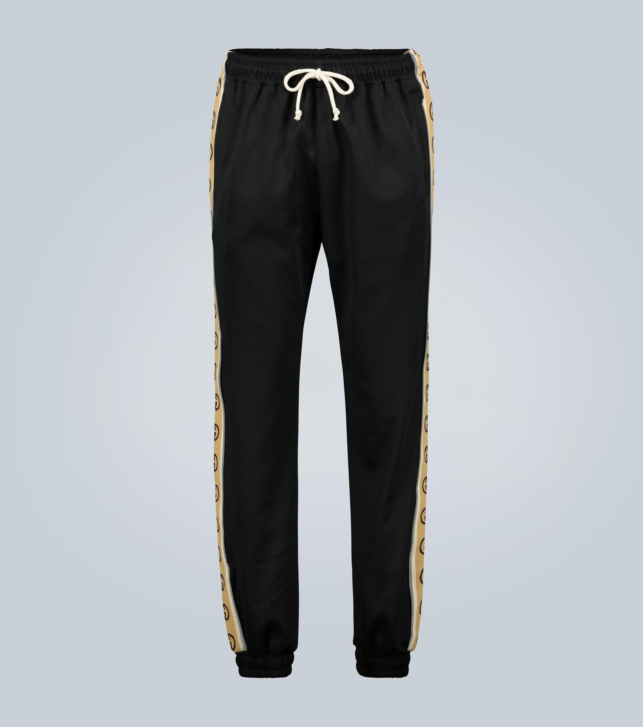 Gucci Technical Jersey Track Pants W/side Band in Black for Men - Lyst