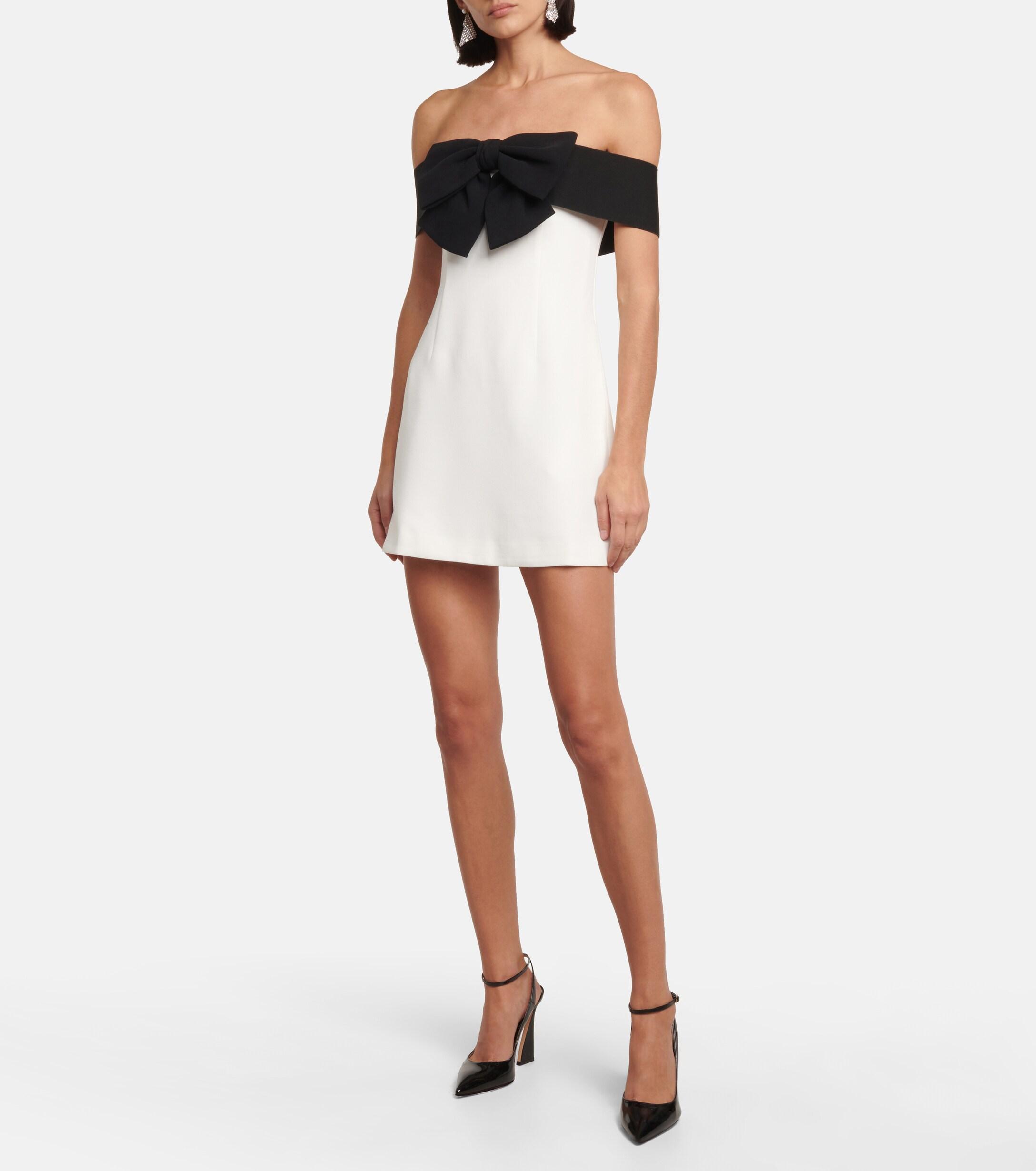 black white mini dress