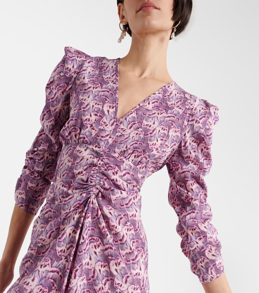 Isabel Marant Albini Silk Midi Dress in Purple Lyst