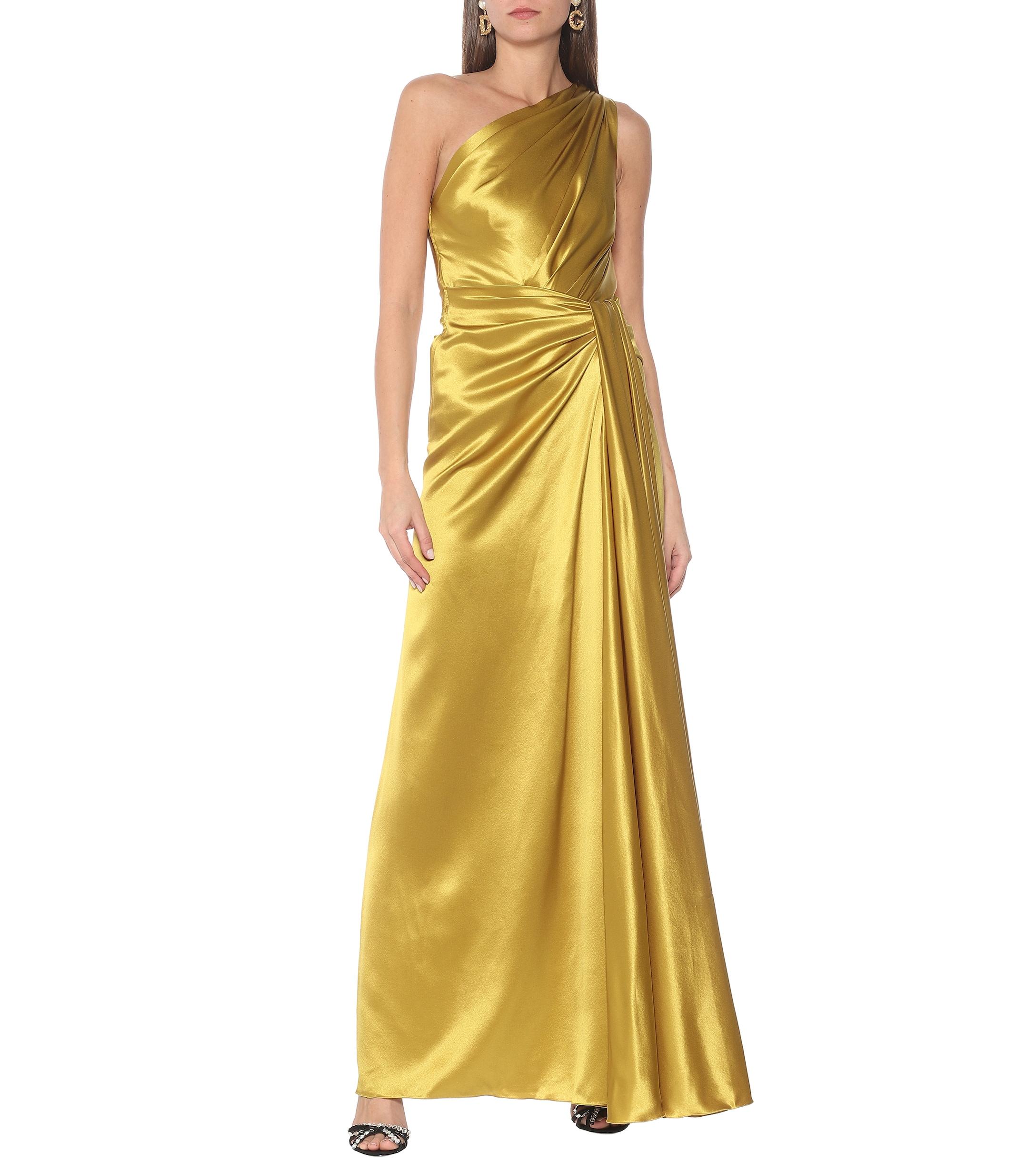 \u0026 Gabbana One-shoulder Silk-satin Gown 