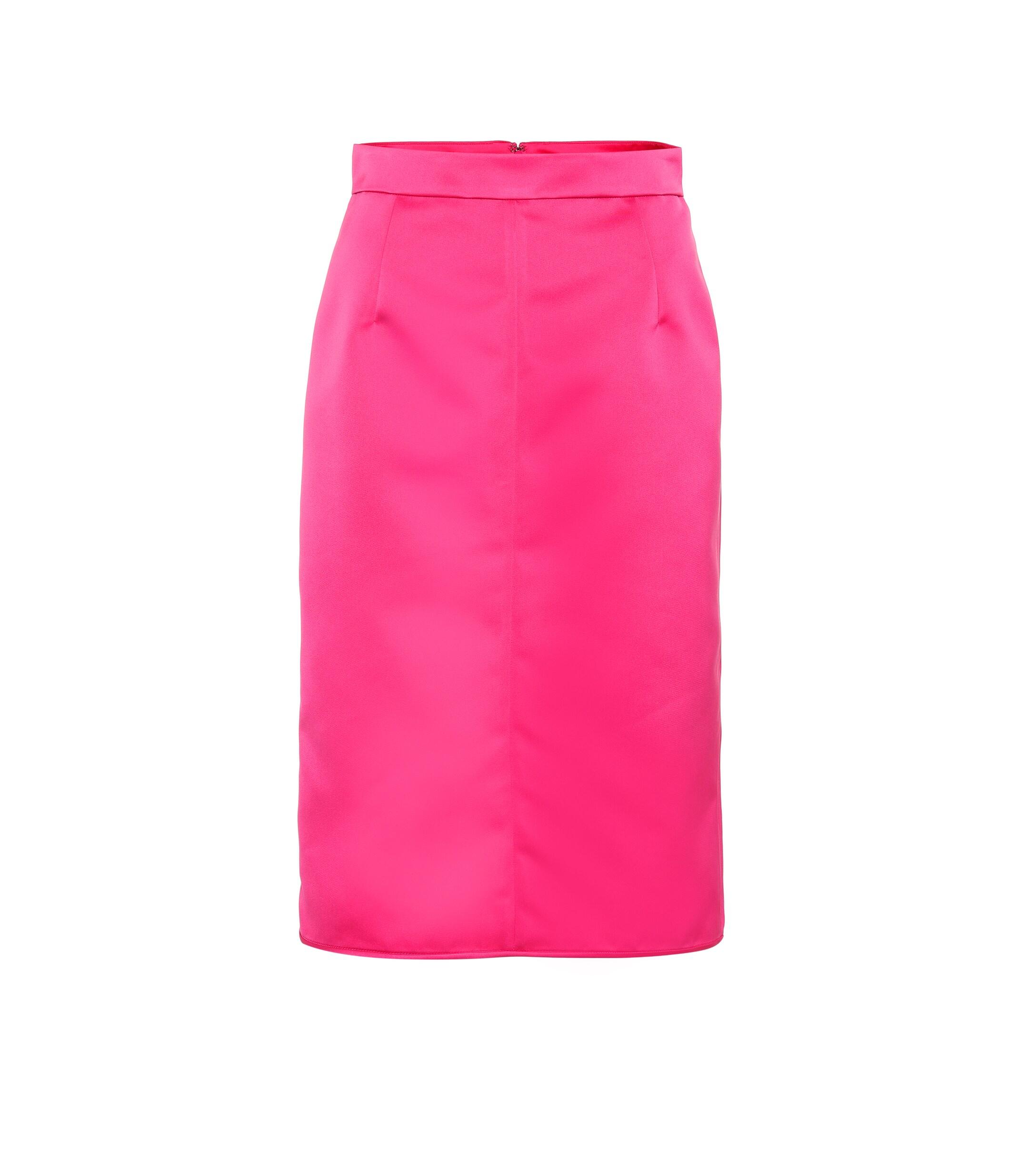 N°21 High-rise Satin Pencil Skirt in Fuchsia (Pink) - Save 40% - Lyst