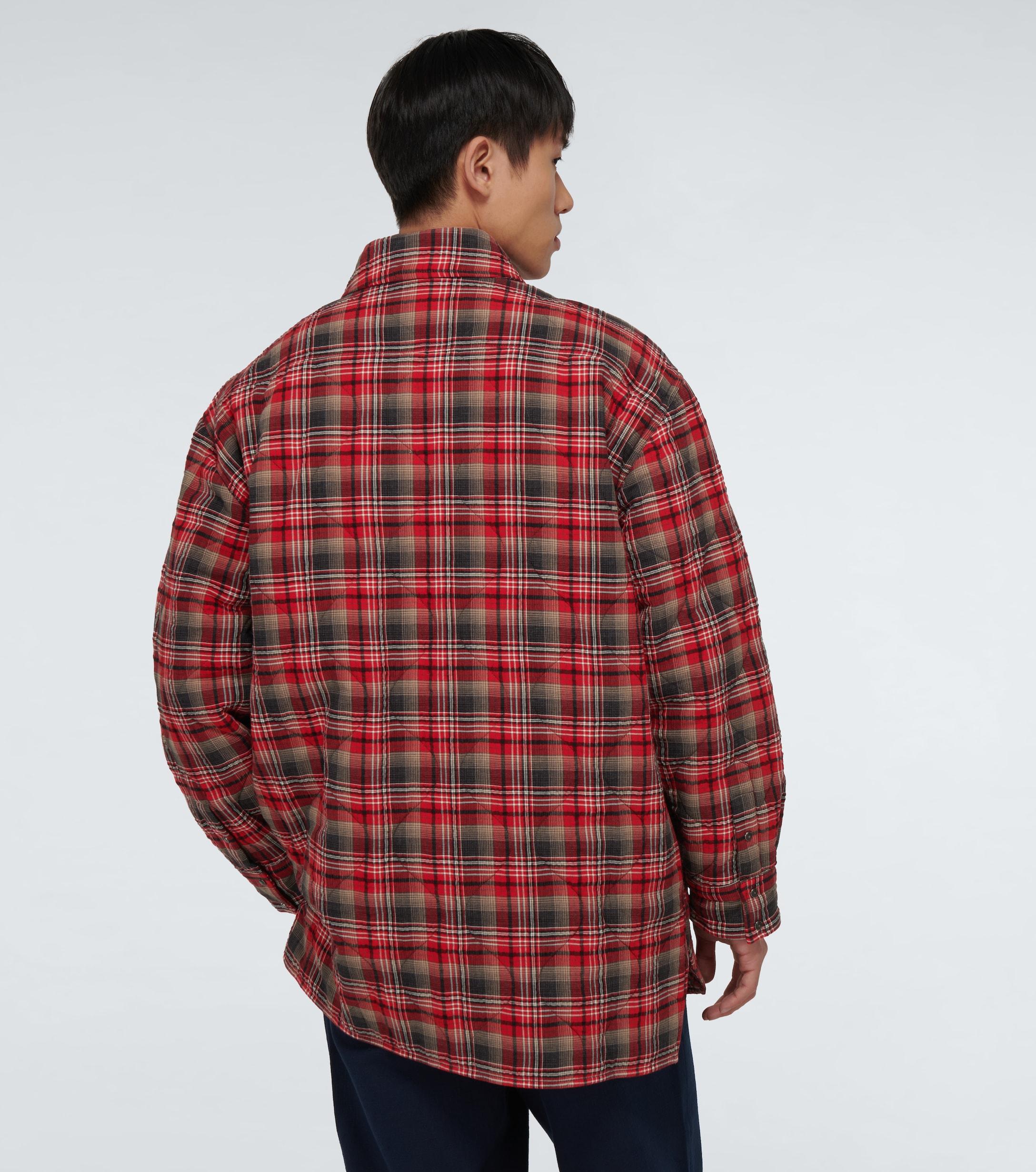 knowledge cotton apparel pine checked overshirt