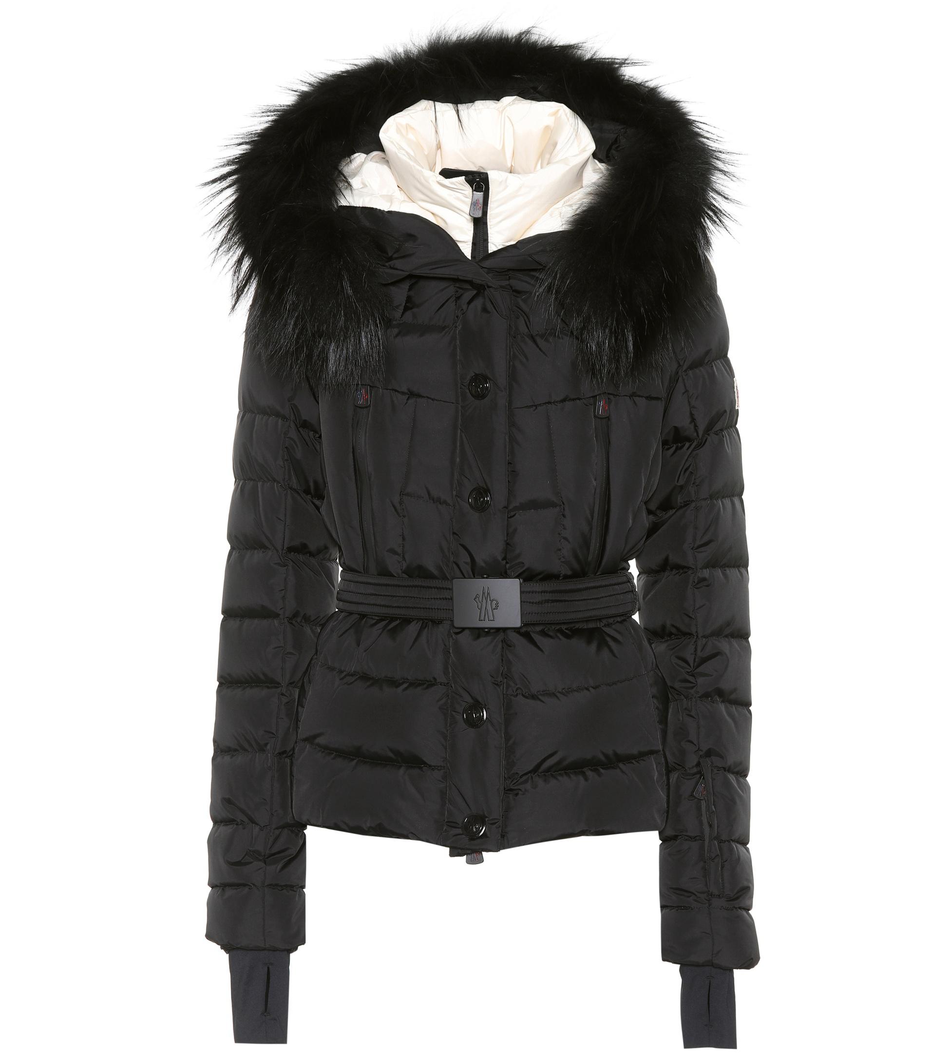 Lyst - Moncler Grenoble Beverley Fur-trimmed Ski Jacket in Black