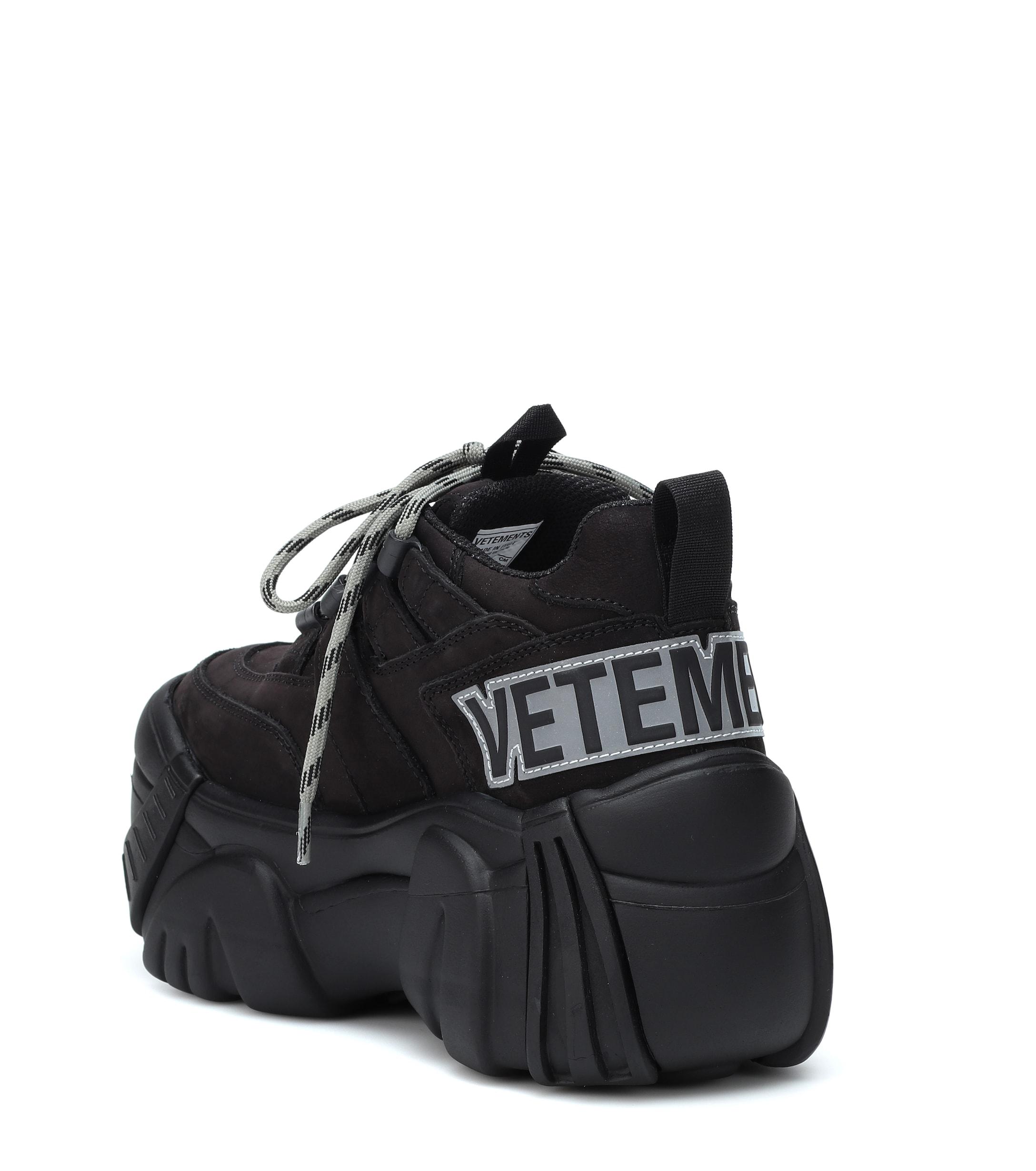 Vetements X Swear Nubuck Platform Sneakers in Black | Lyst