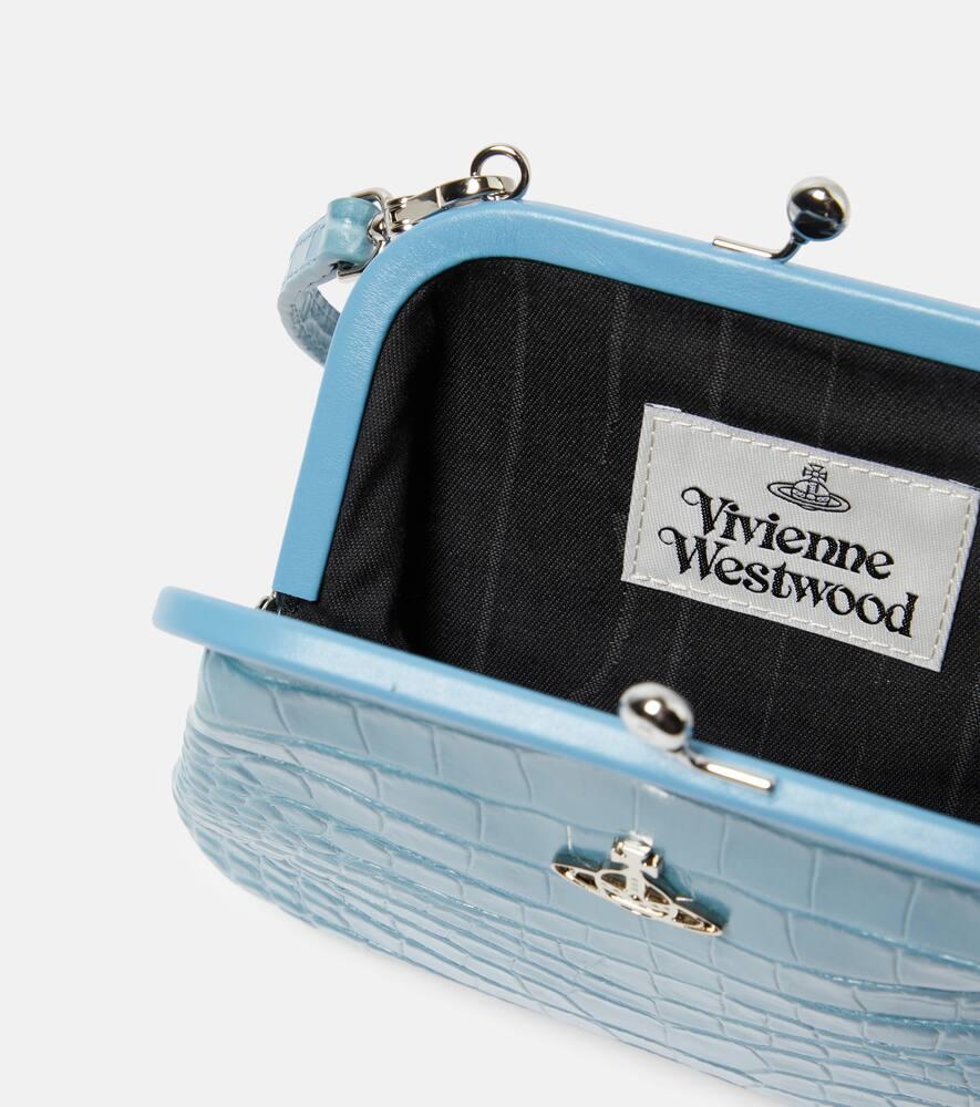 Vivienne Westwood Vivienne's Croc-Effect Leather Tote Bag in Blue