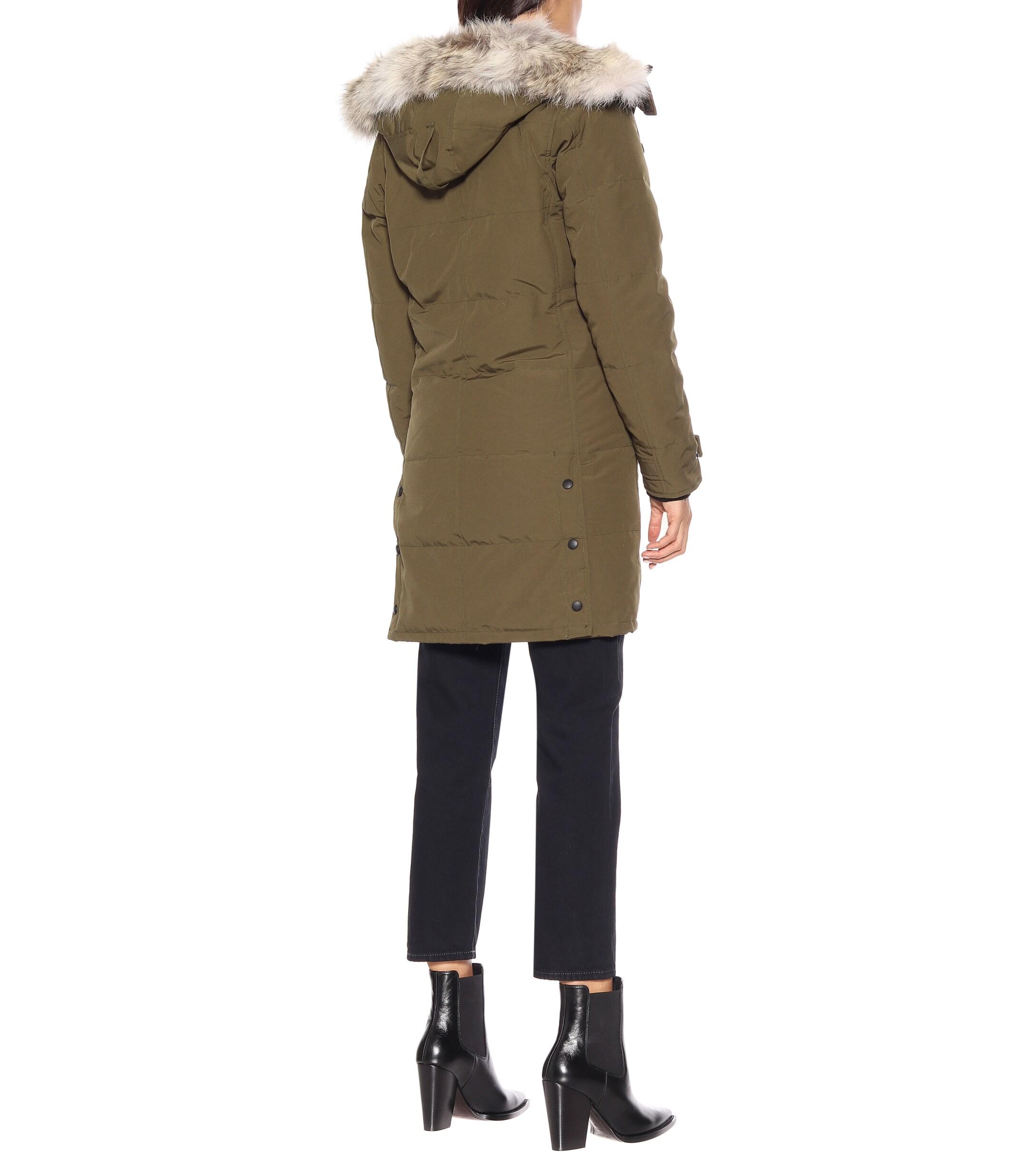 Canada Goose Goose Shelburne Furtrimmed Down Coat in Green Lyst