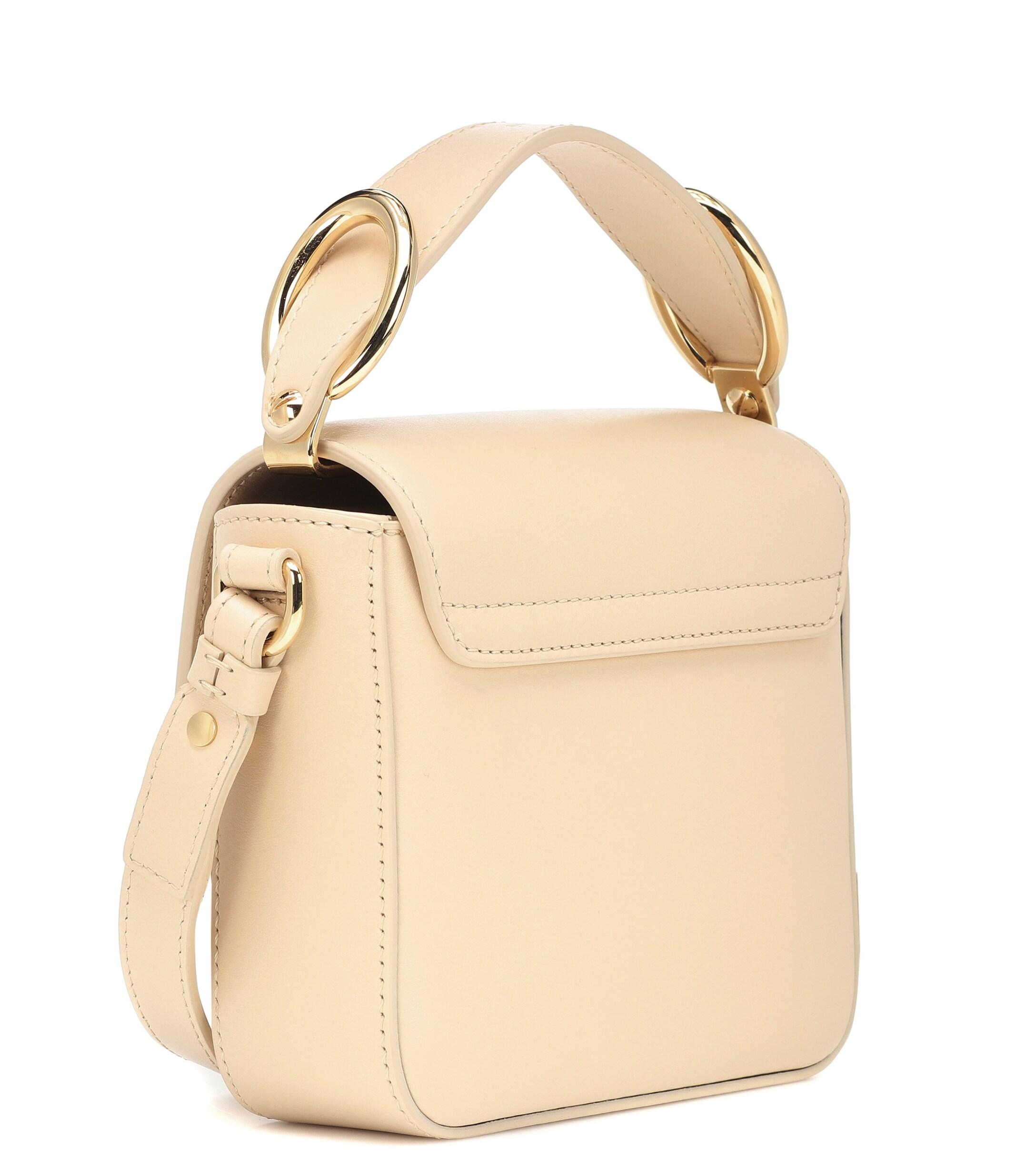 Chloé C Mini Leather Shoulder Bag in Beige (Natural) - Lyst