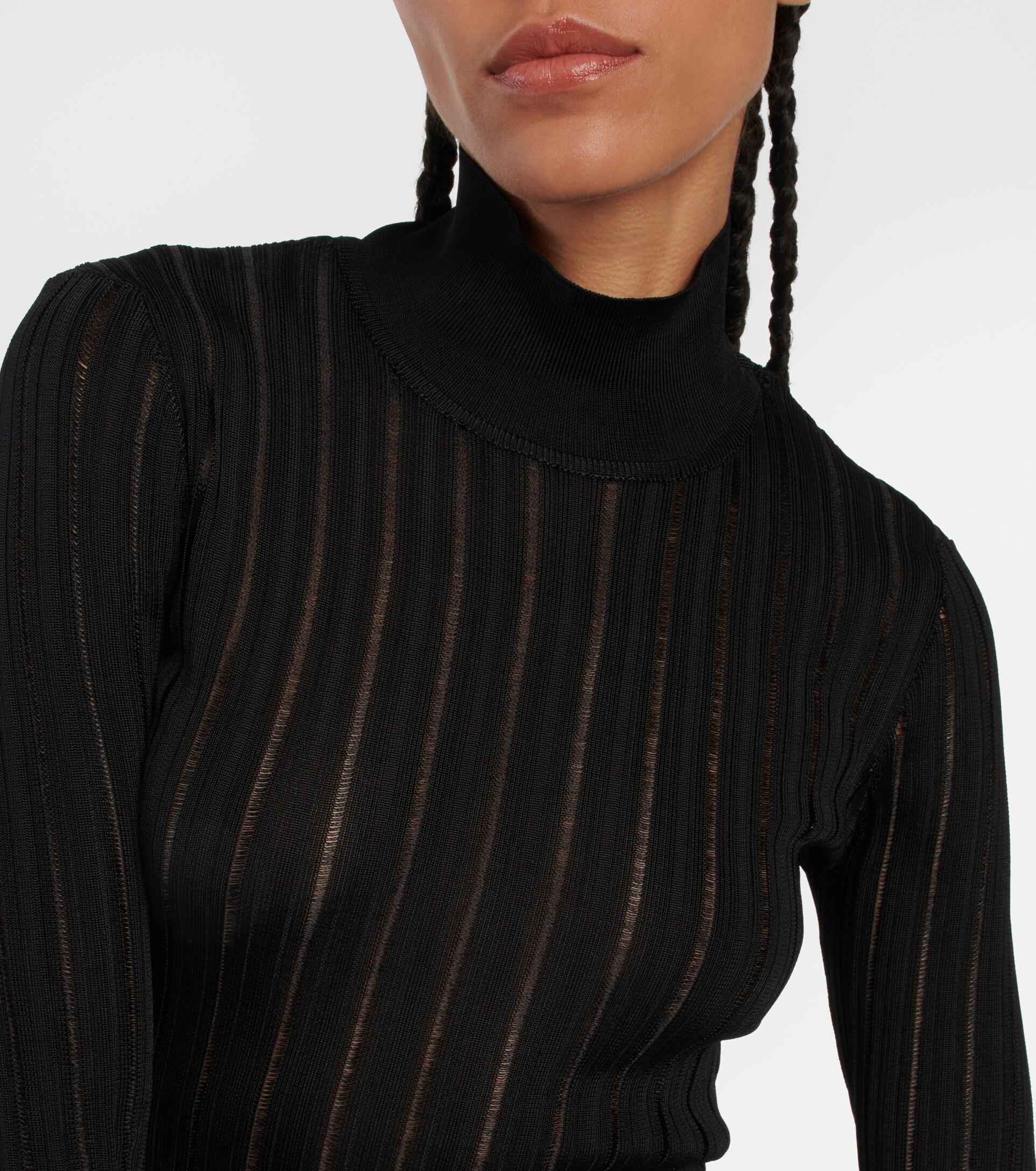 Alaïa Crinoline Turtleneck Sweater in Black | Lyst