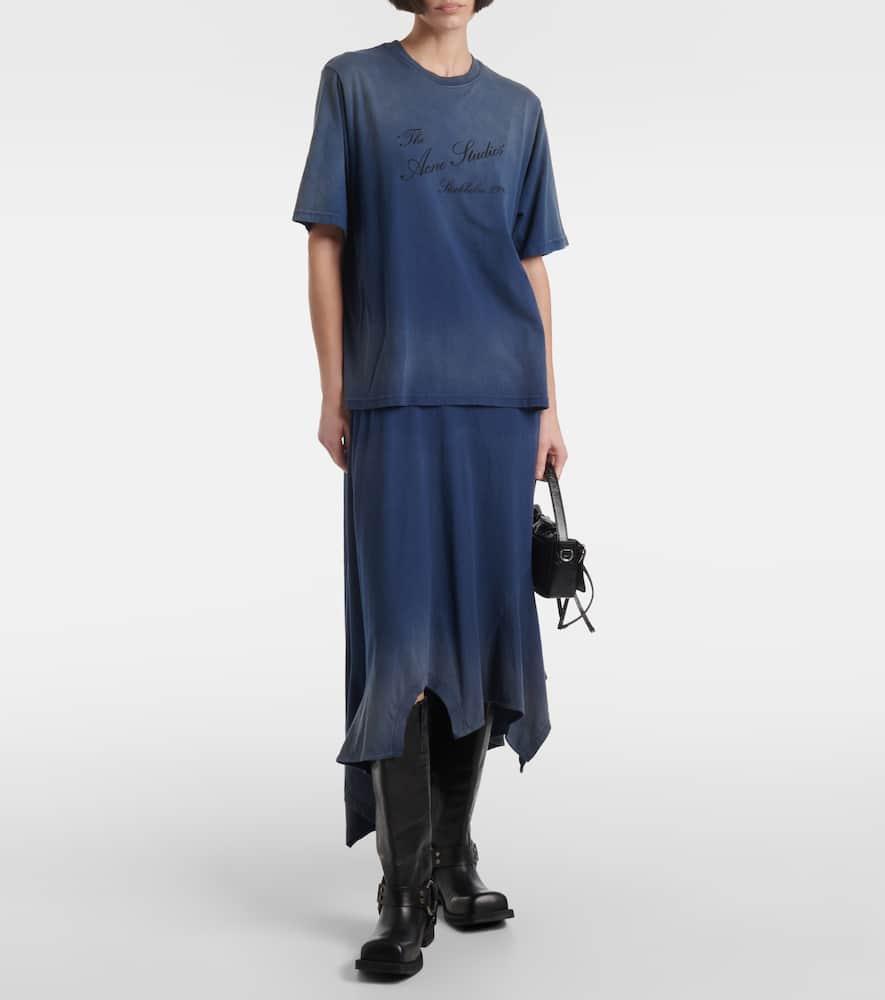 【Acne Studios】Emiro コットン ミディドレス Acne Studios Emiro Cotton Midi Dress in Blue | Lyst