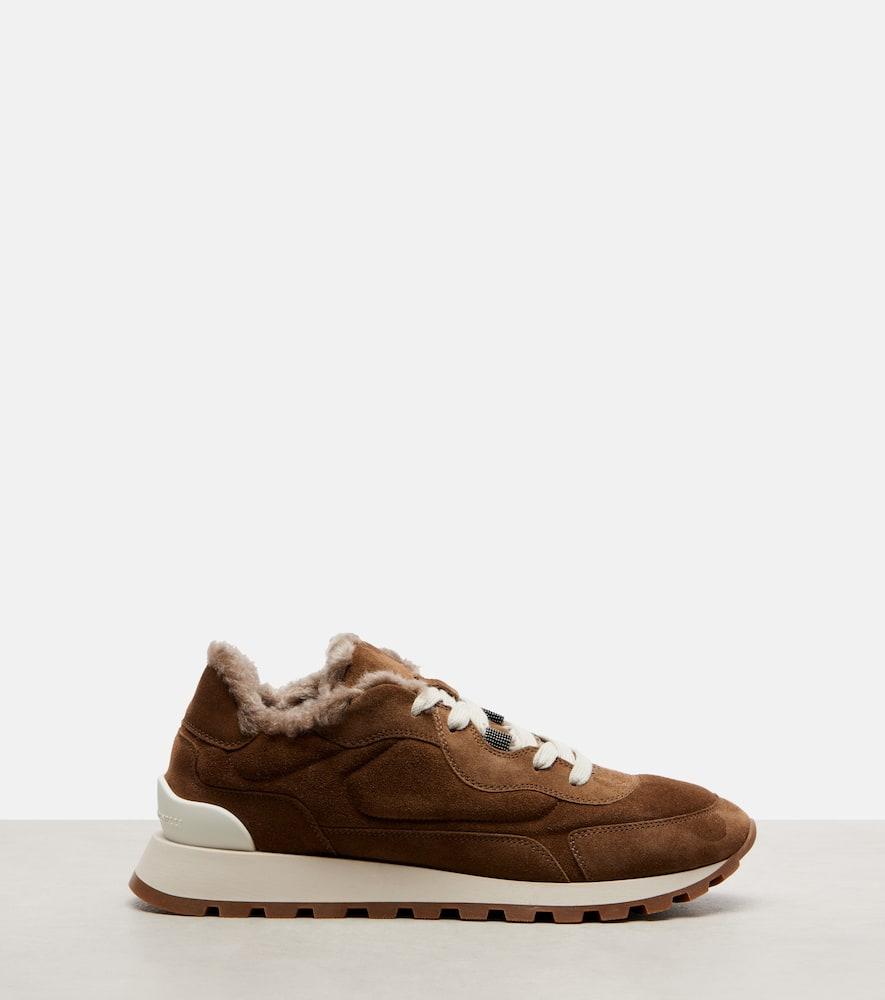 スニーカー BRUNELLO CUCINELLI Women Sneakers MZSFG2110P 4180 Beige Brunello Cucinelli Suede sneakers for Women - Beige in USA