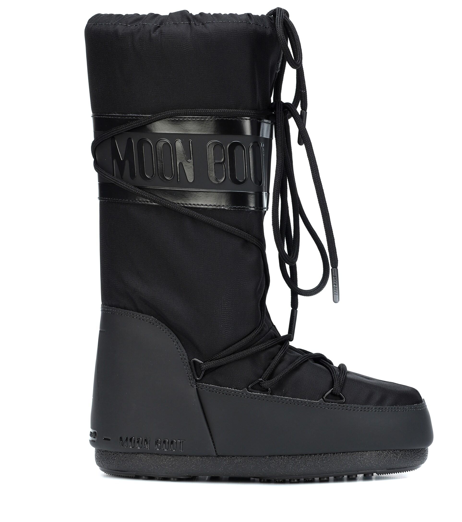 Moon Boot Classic Plus Snow Boots in Black | Lyst