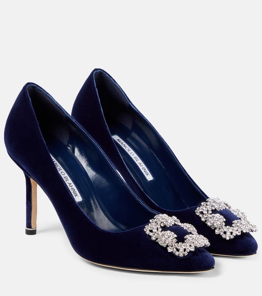 Escarpins Hangisi 90 En Velours A Ornements Manolo Blahnik en