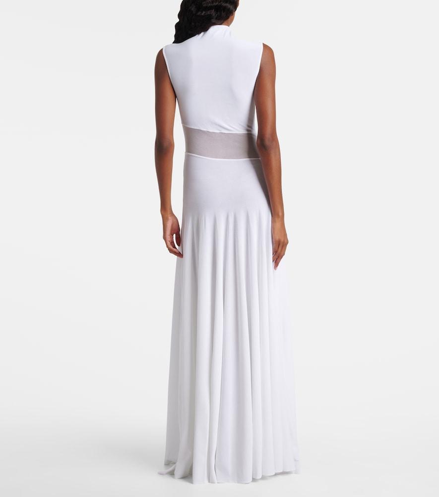 alaia white cut out dress Alaa Alaa Knit Cut Out Dress in White