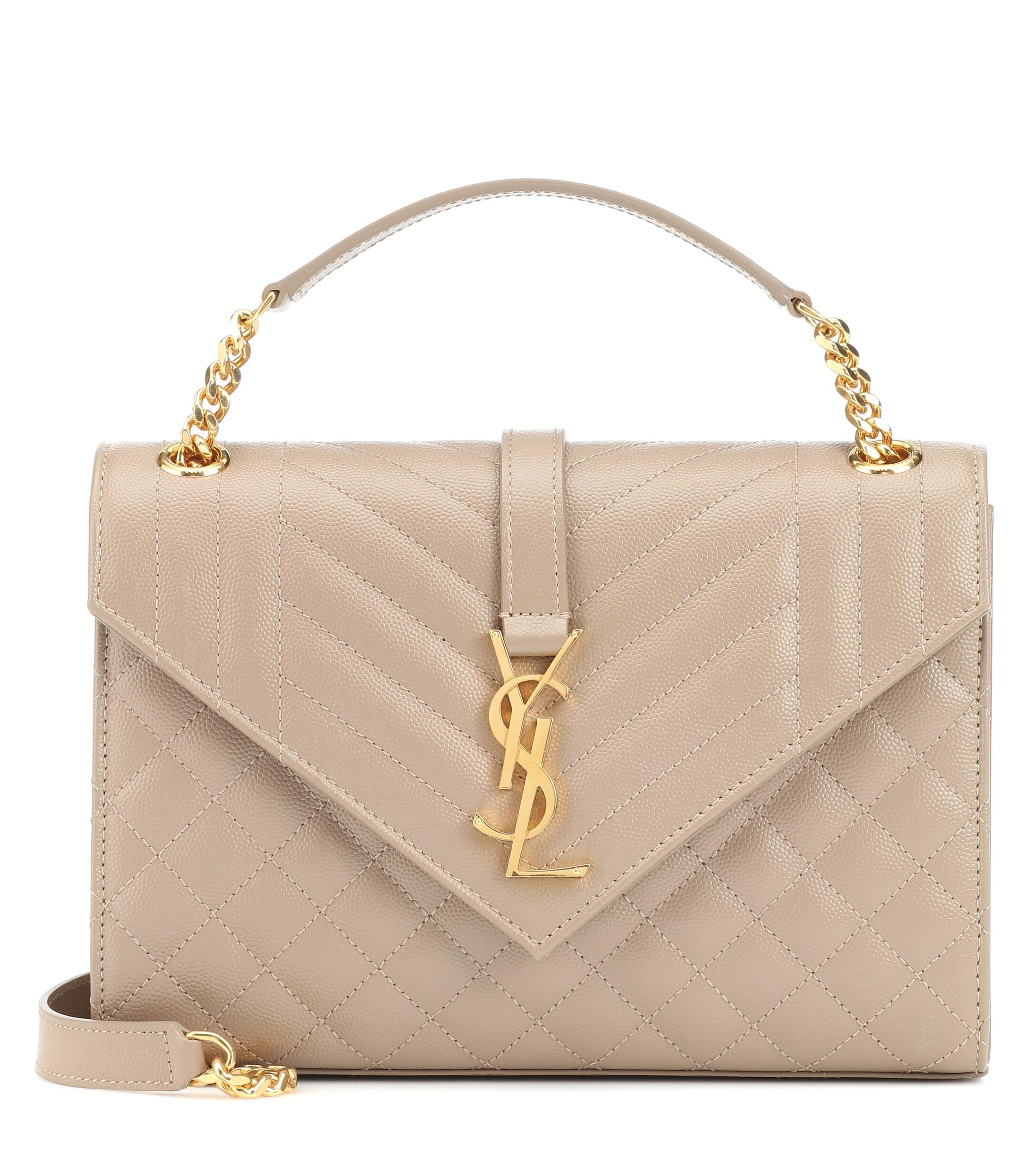 Saint Laurent Envelope Medium Shoulder Bag in Beige (Natural) Lyst