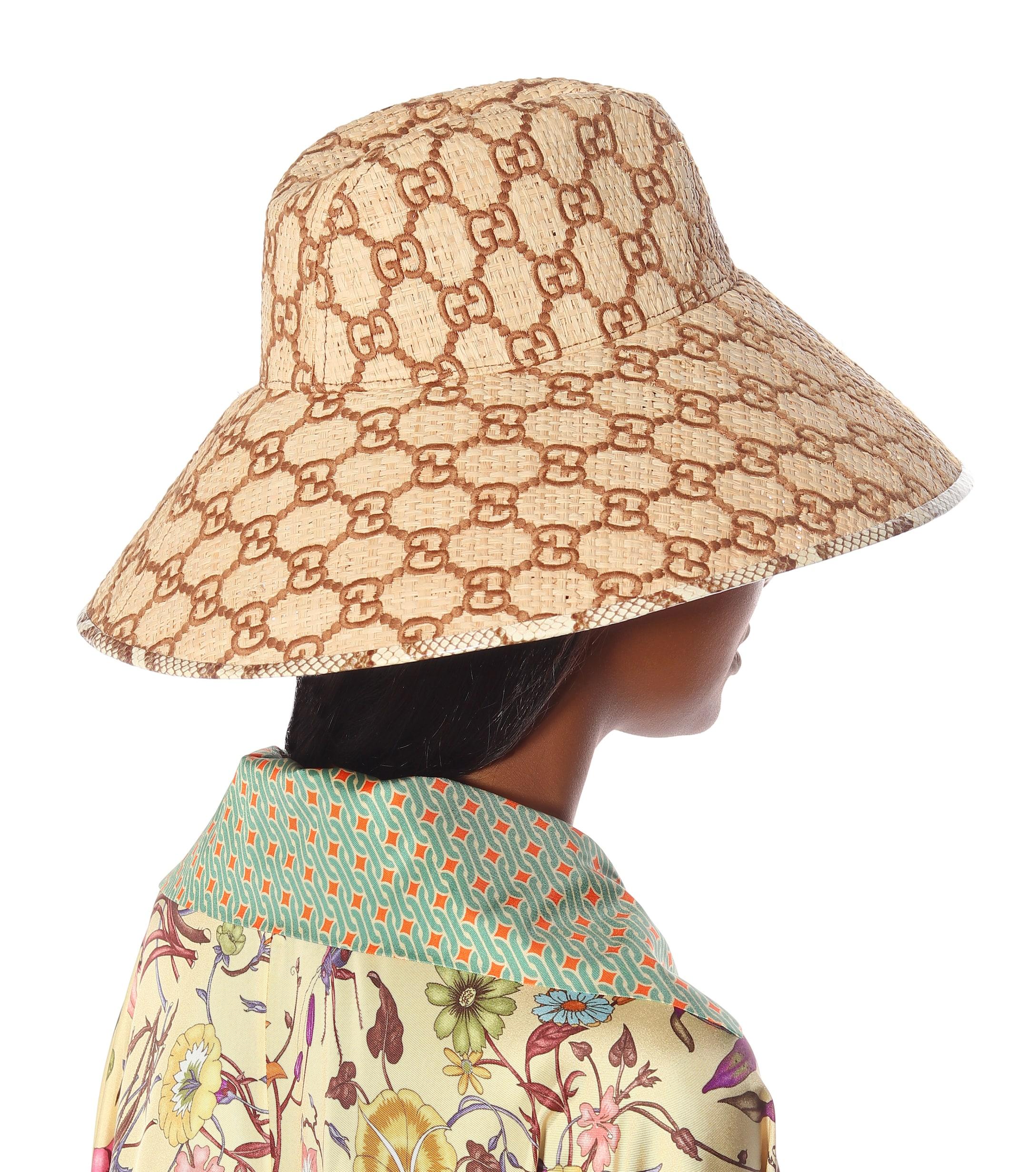 gucci raffia hat