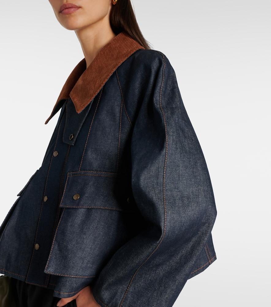 Loewe Trapeze Denim Jacket in Blue | Lyst 