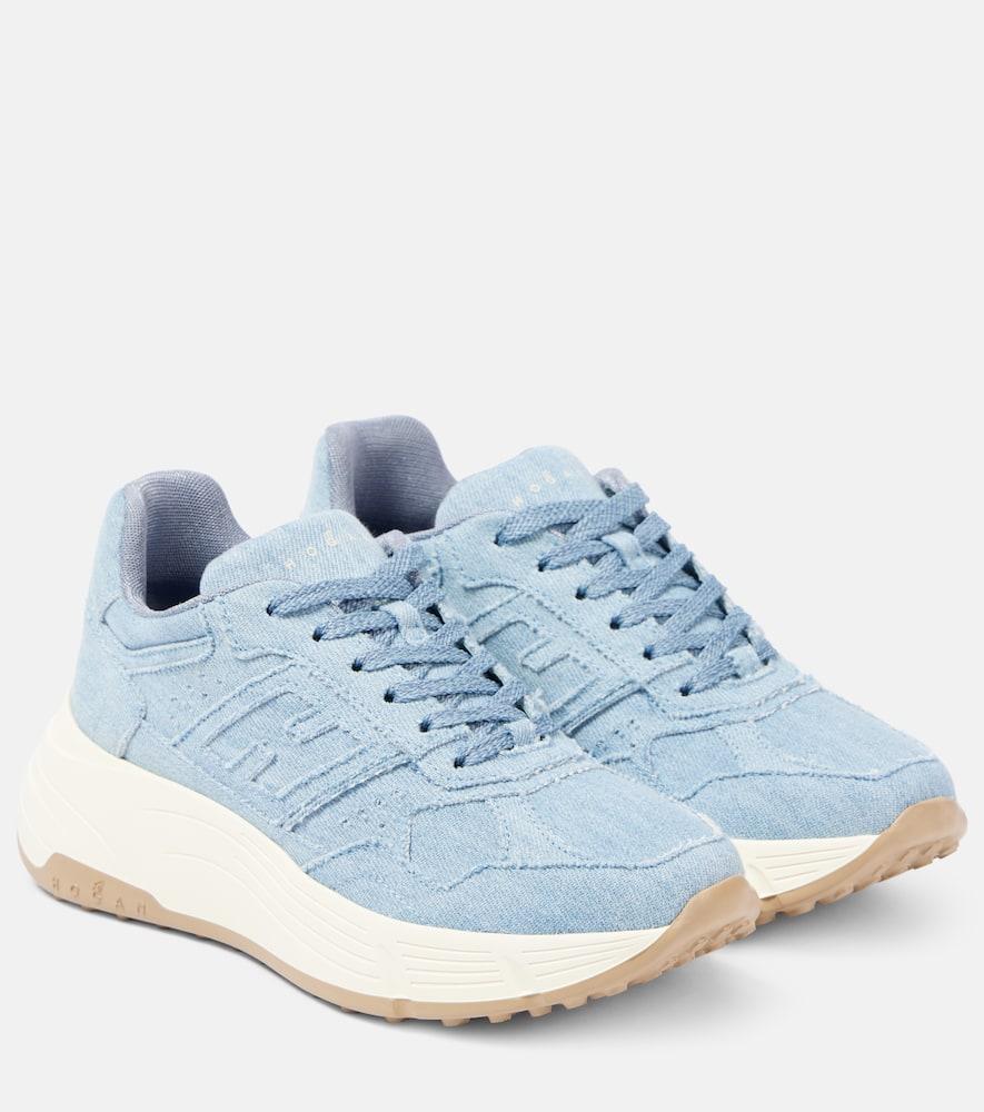 Hogan Hi-Fi Denim Sneakers in Blue Lyst UK