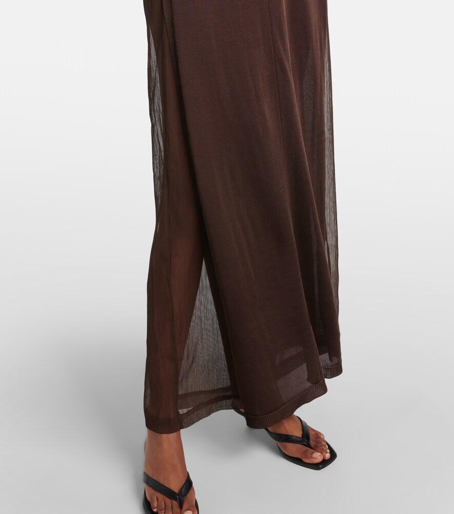 lemaire sheer dress LEMAIRE column dress in crepe de chine viscose