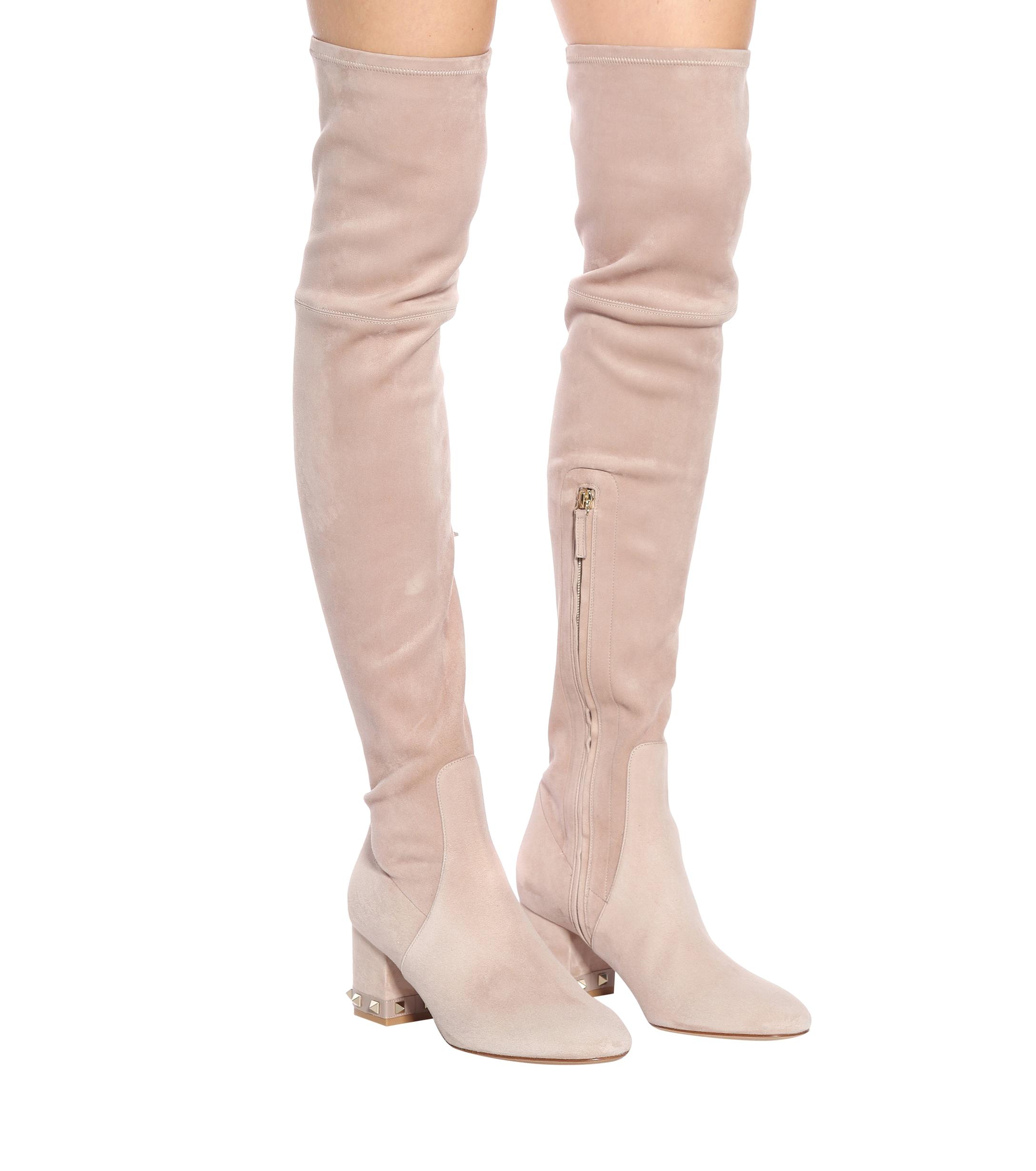 valentino rockstud over the knee boots