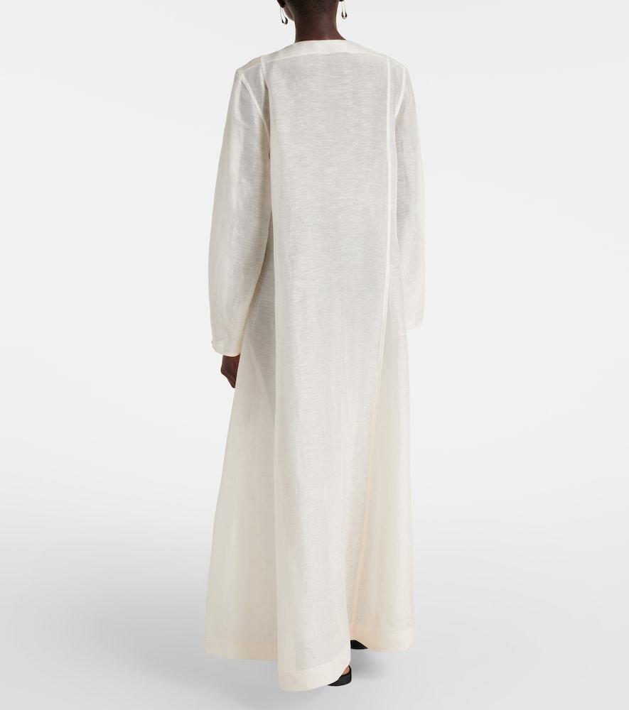 tory burch pleated linen dress Pleated linen and silk kaftan in black - Tory Burch