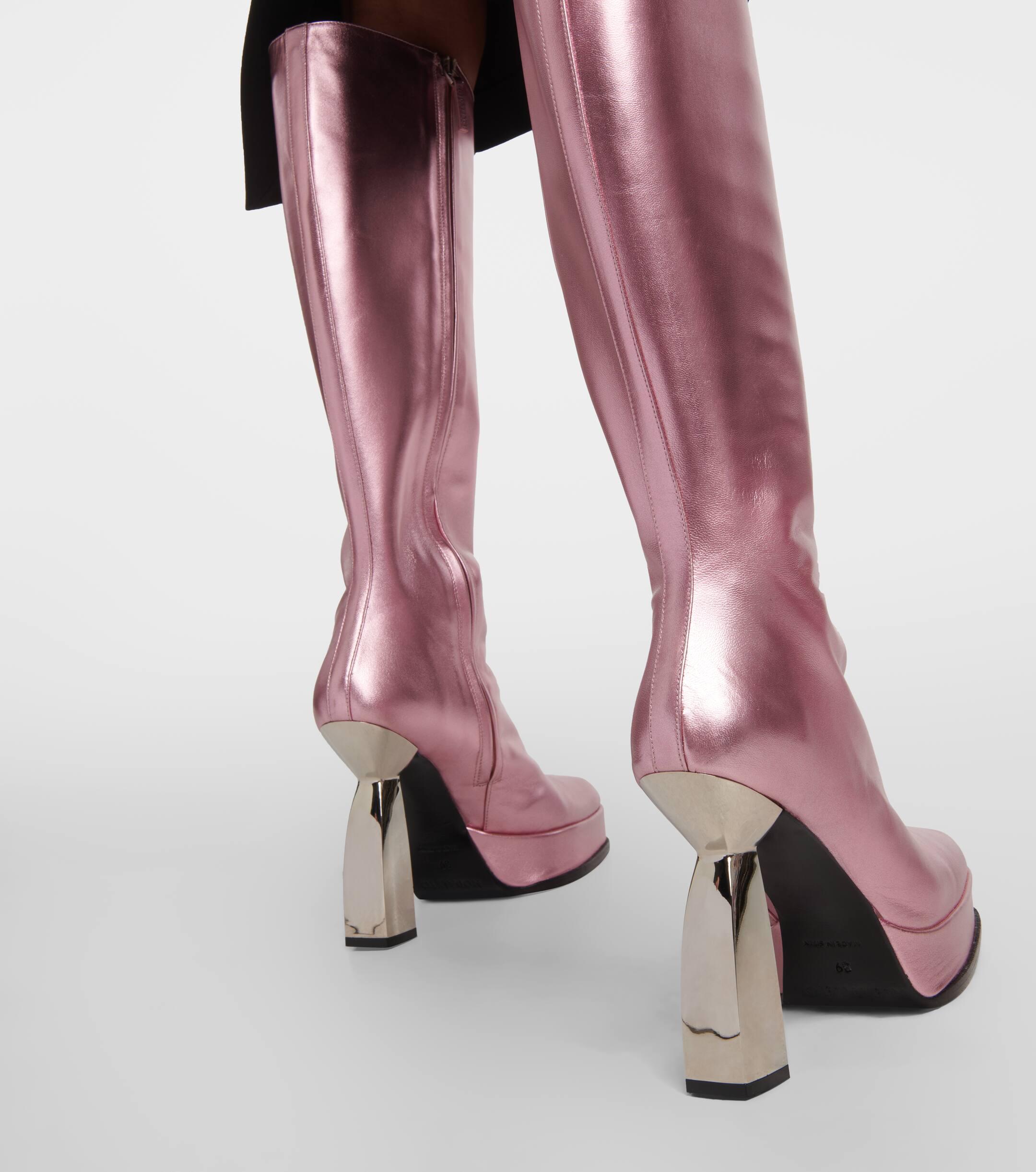 Metallic gogo shop boots