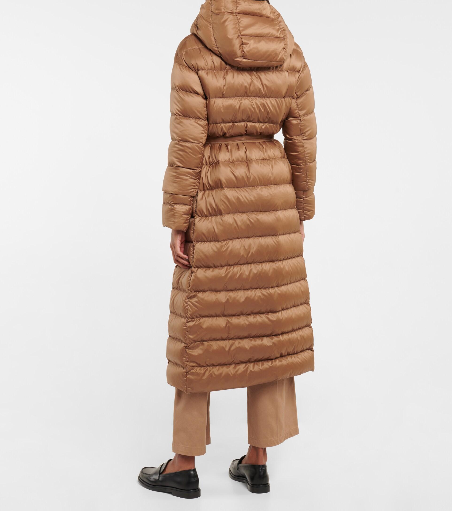 Max Mara Seif Puffer Coat in Brown | Lyst