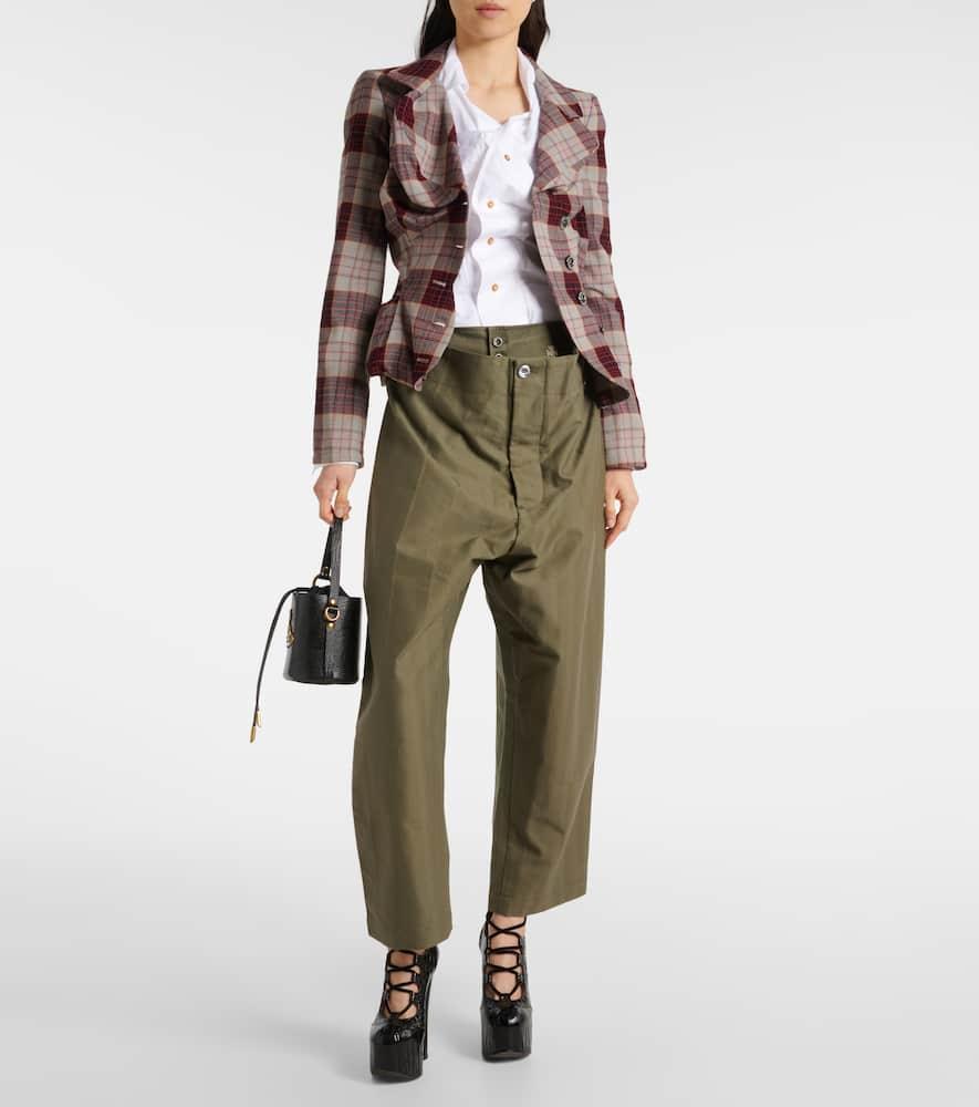 パンツ Vivienne Westwood Cropped Wide Leg Trousers Vivienne Westwood Drill Cropped Wide-Leg Trousers | Harrods US