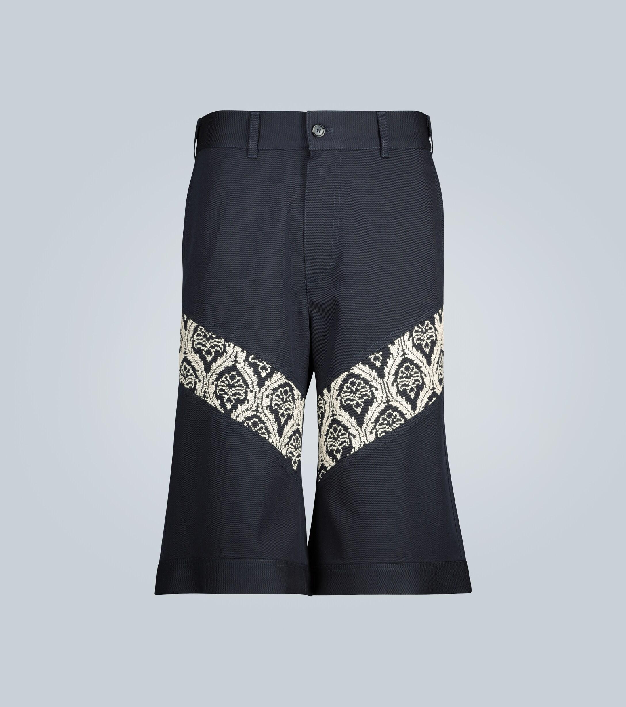 Adish Wool Embroidered Knee-length Shorts in Blue for Men - Lyst