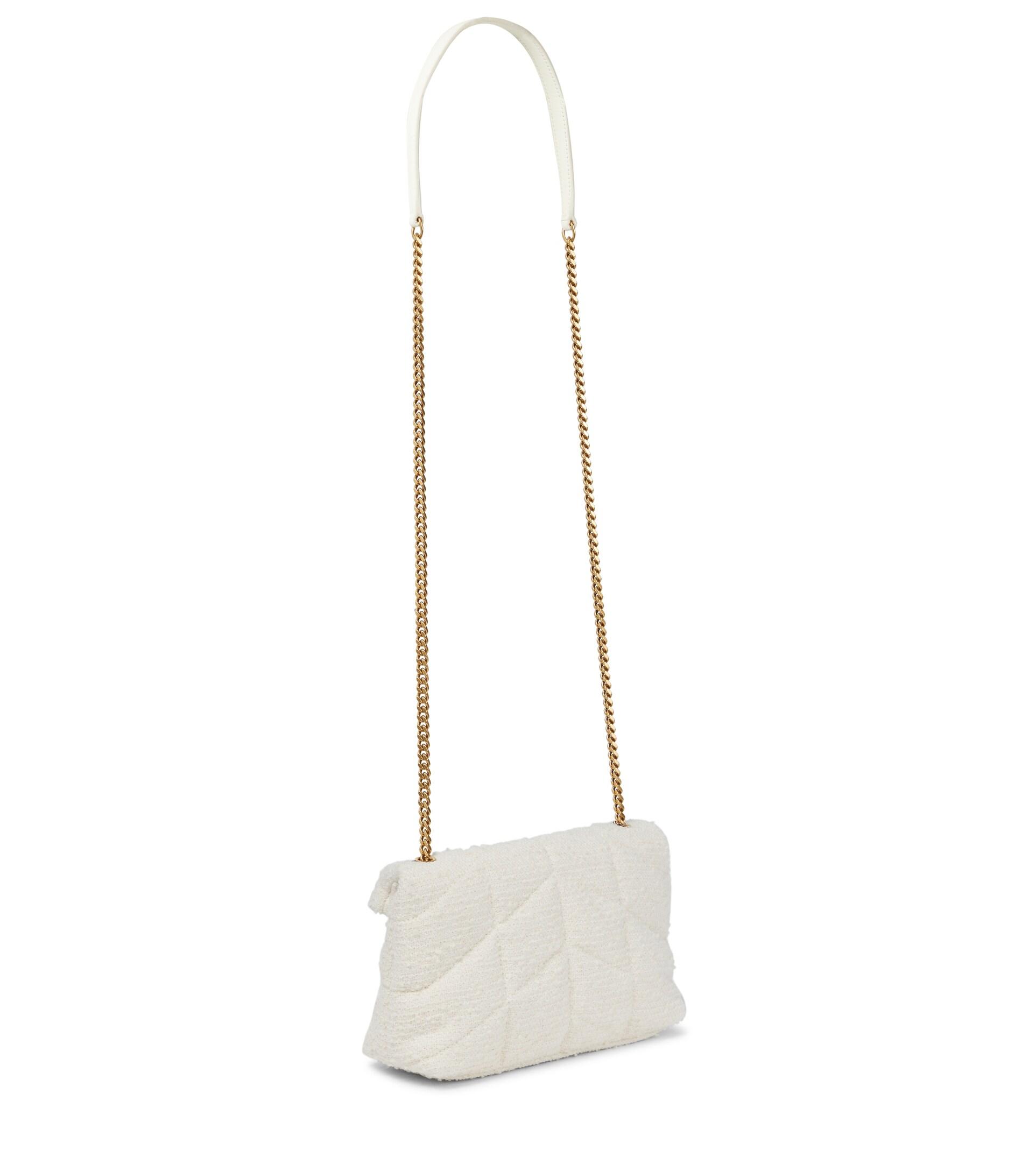 Saint Laurent Toy Loulou Envelope Tweed Shoulder Bag