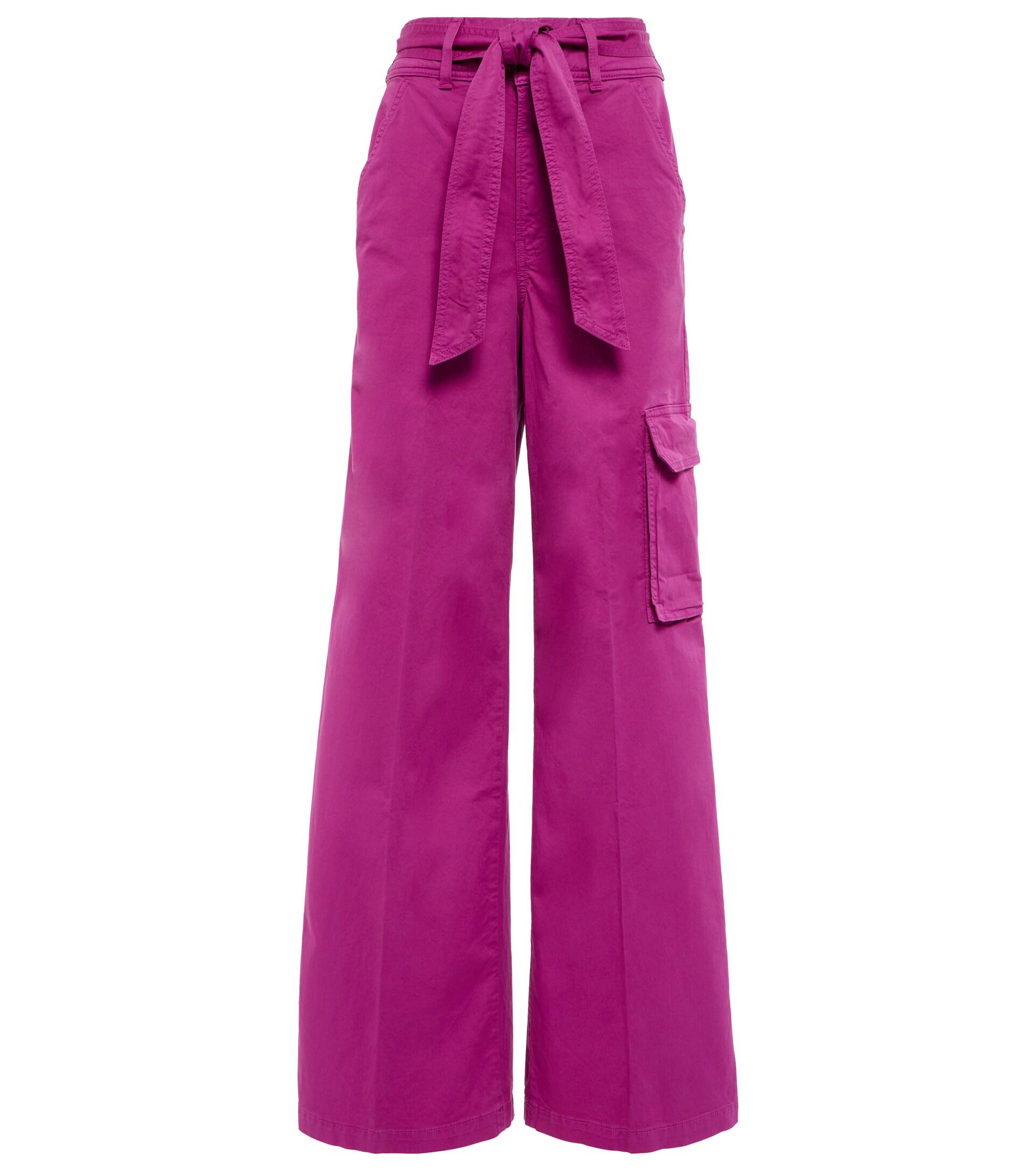 Veronica Beard Belissa Cotton Cargo Pants in Purple | Lyst