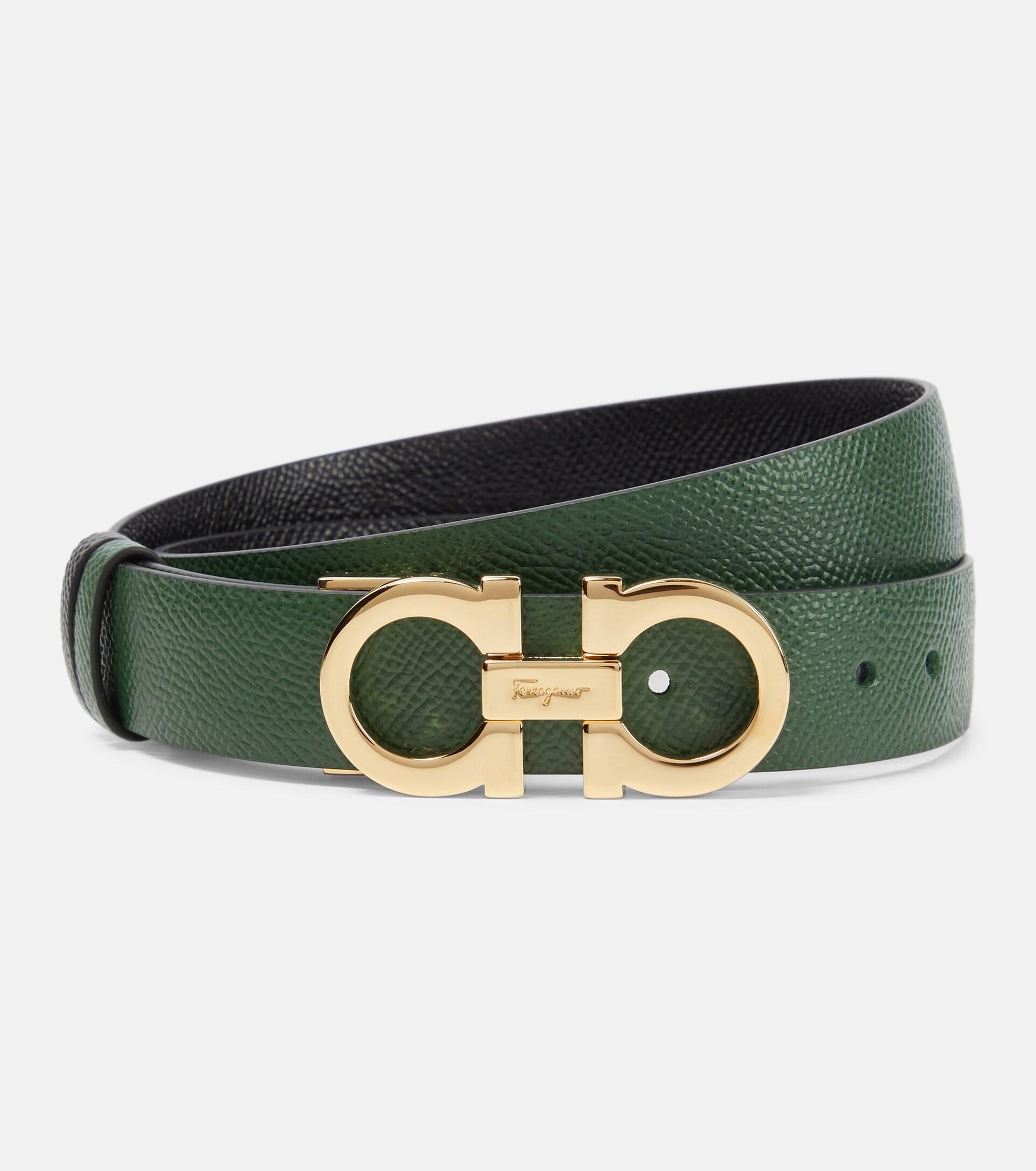 Green top ferragamo belt