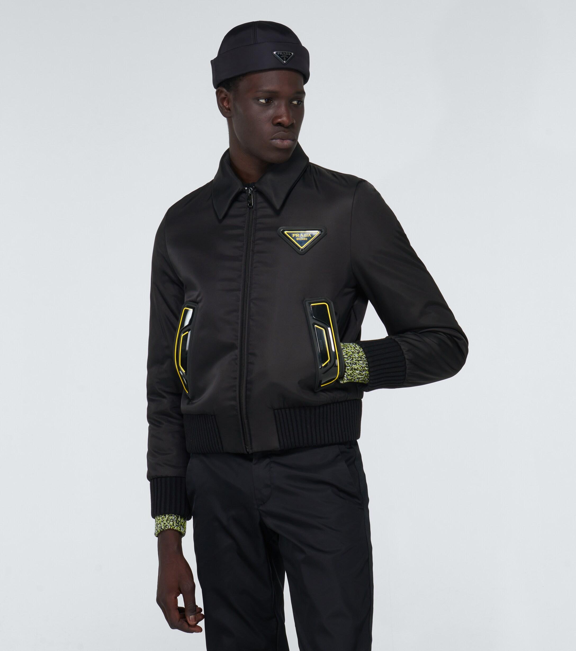 Prada Rubber Logo Bomber Jacket in 