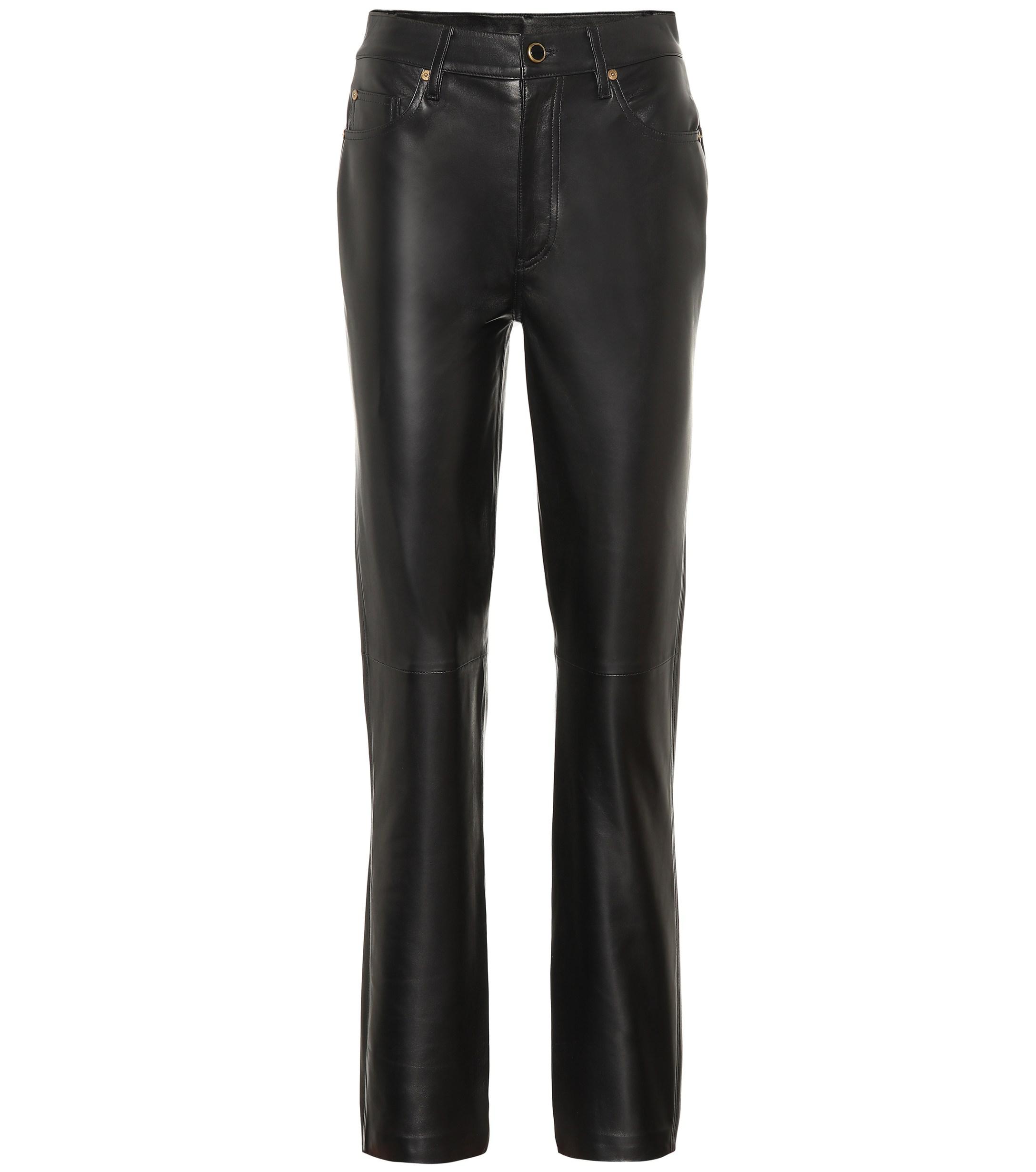 Khaite Victoria Leather Pants in Black - Lyst