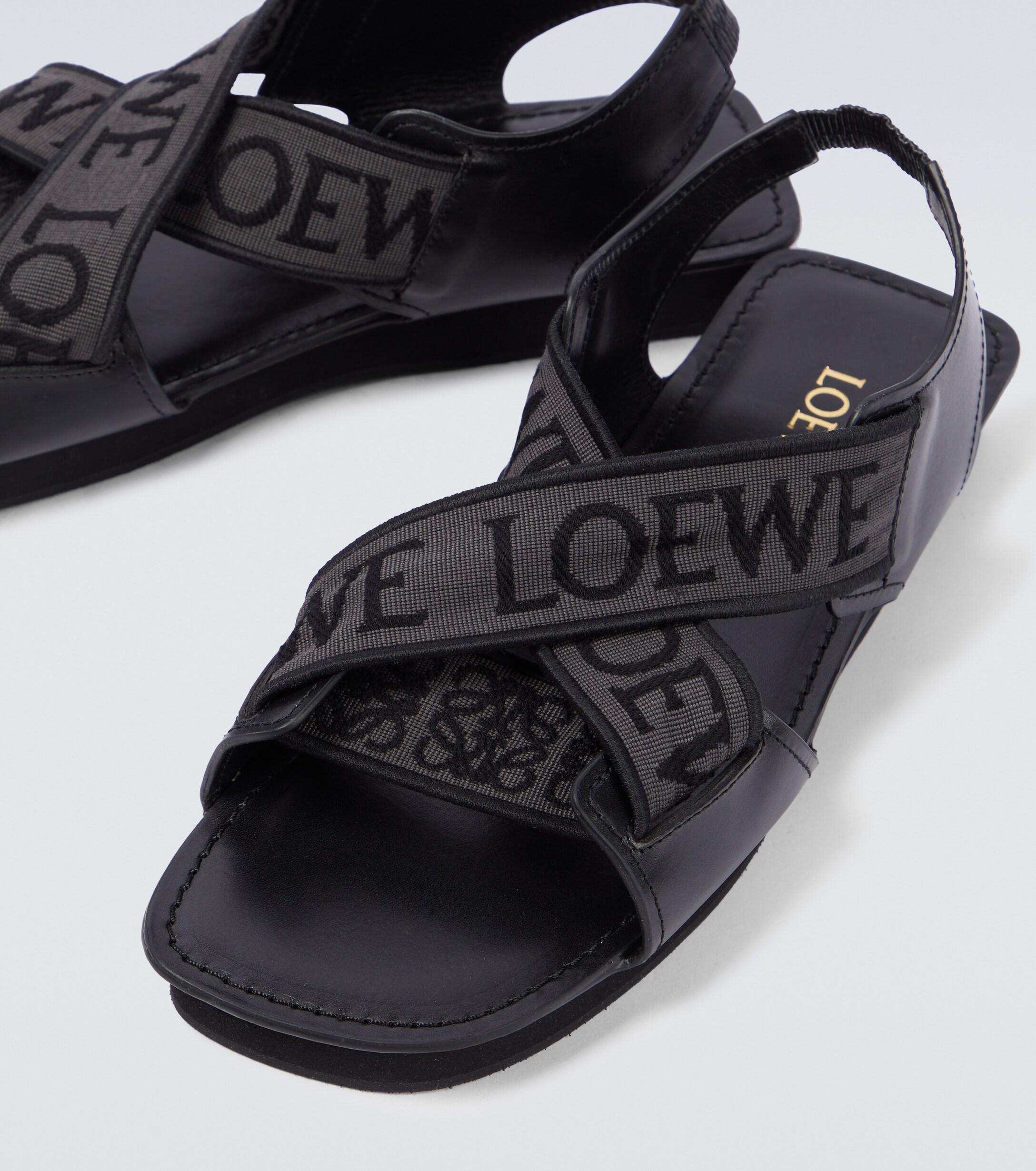 Loewe Criss Cross Jacquard Sandals in Grey (Gray) for Men | Lyst