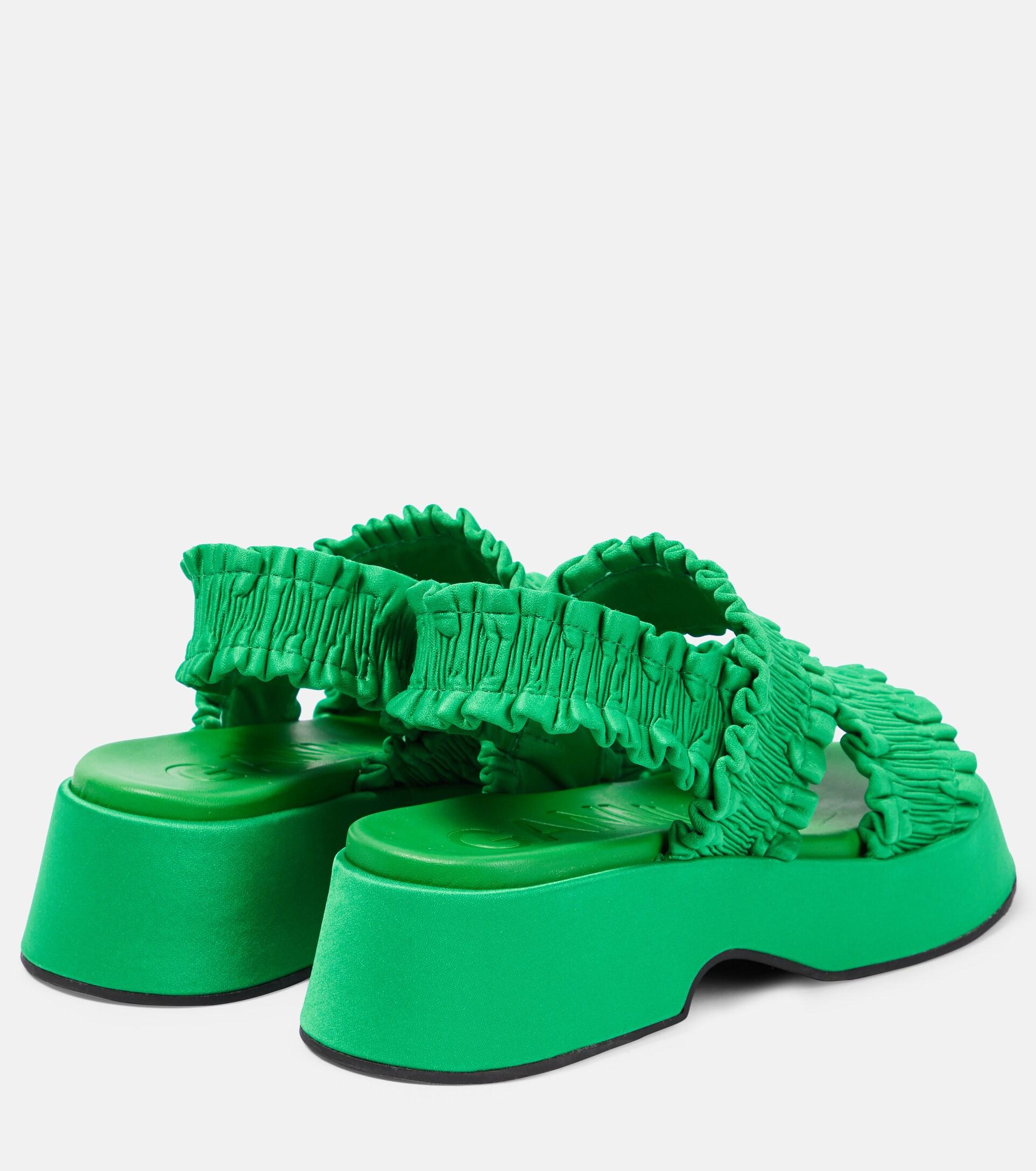 可愛い☆【GANNI】Smock flatform sandal 関税/送料込み Ganni - Smock platform sandals GANNI