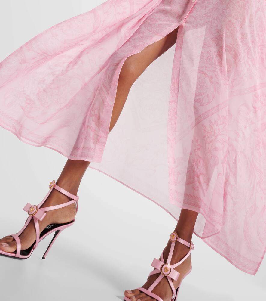 Versace Barocco Printed Chiffon Kaftan in Pink | Lyst