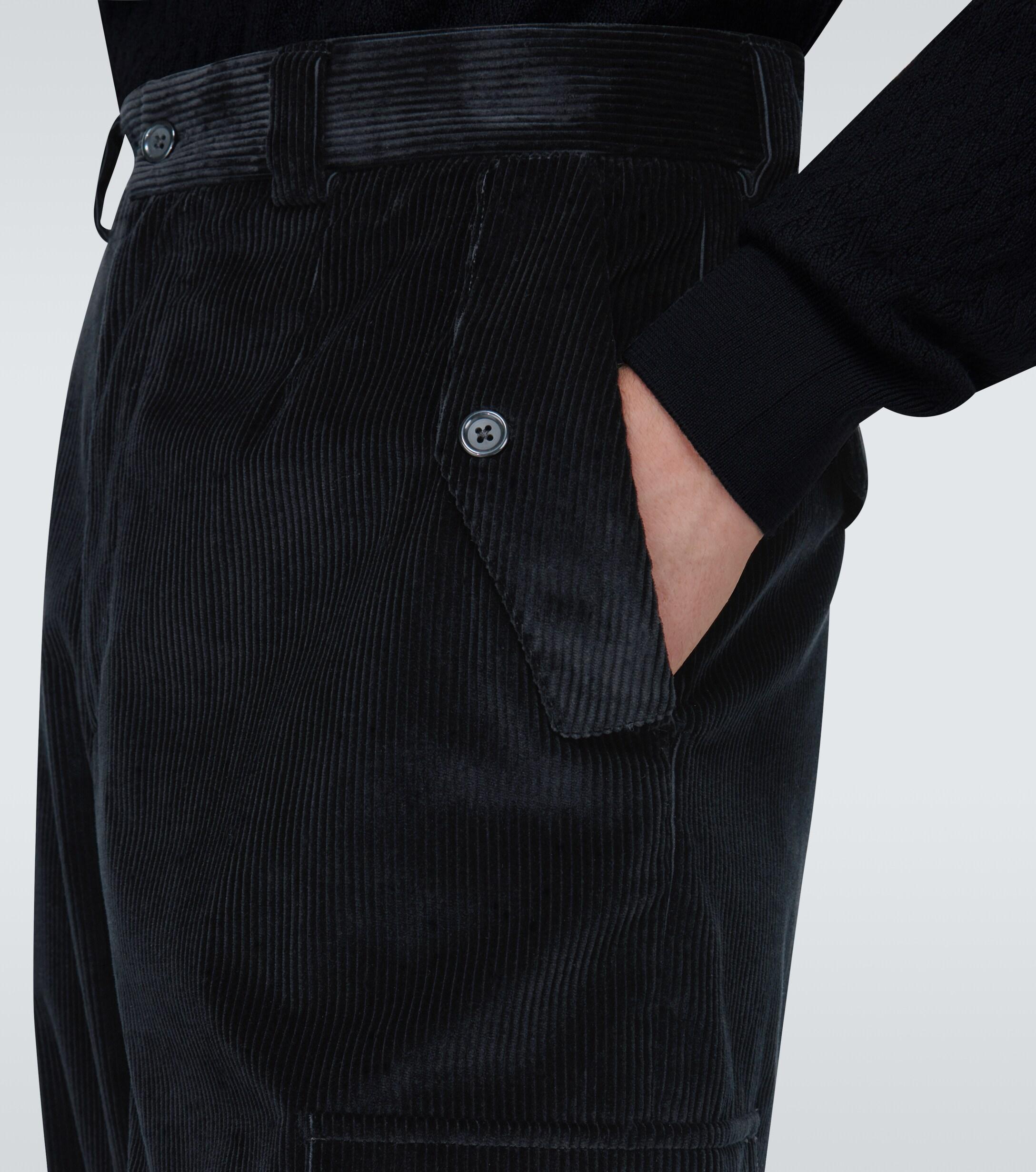 Dolce & Gabbana Corduroy Cargo Pants in Black for Men - Lyst