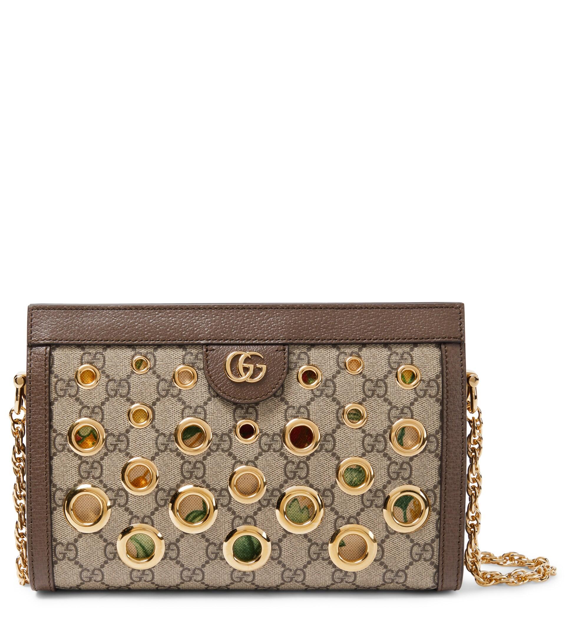 Gucci Ophidia GG Small Embellished Shoulder Bag in Metallic | Lyst